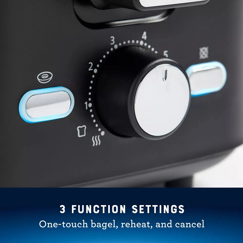 2-Slice Toaster with Extra-Wide Slots Black - Kaedas