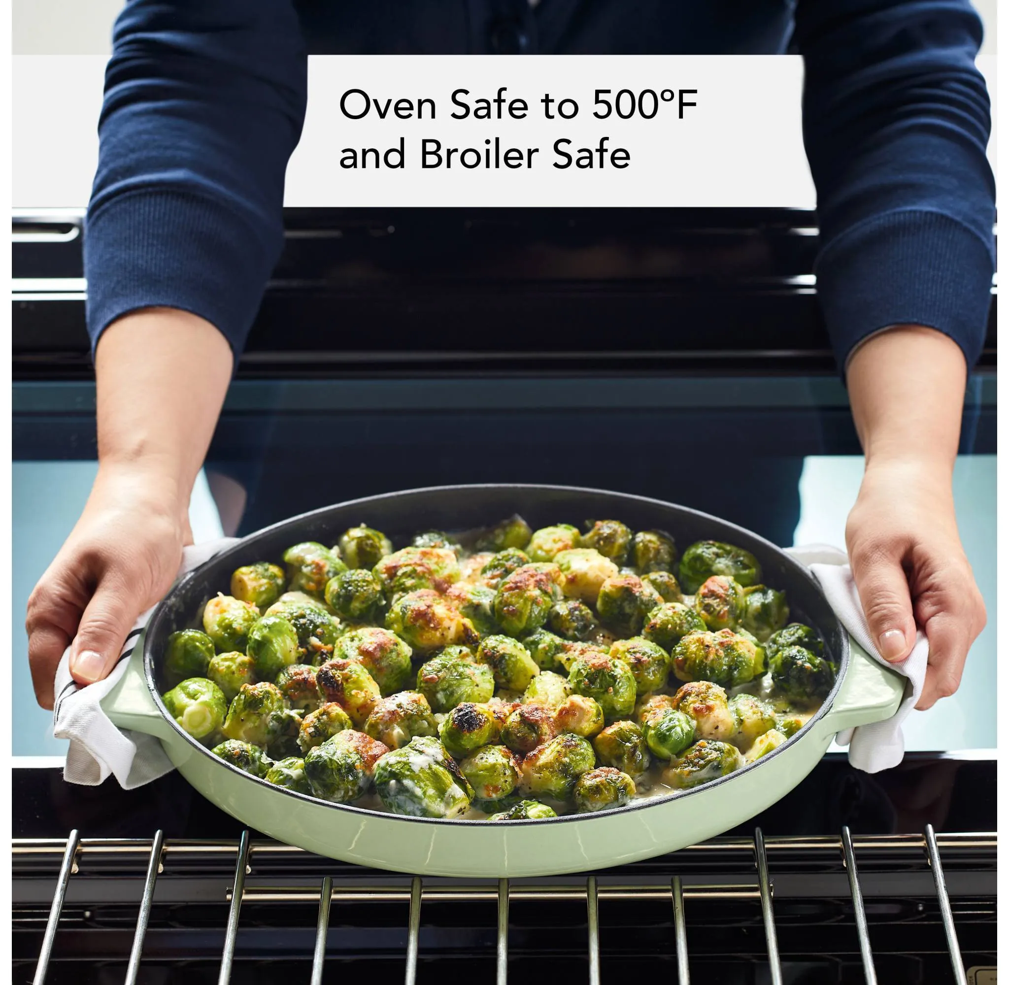 2.5qt Enameled Cast Iron Au Gratin - Pistachio - Kaedas