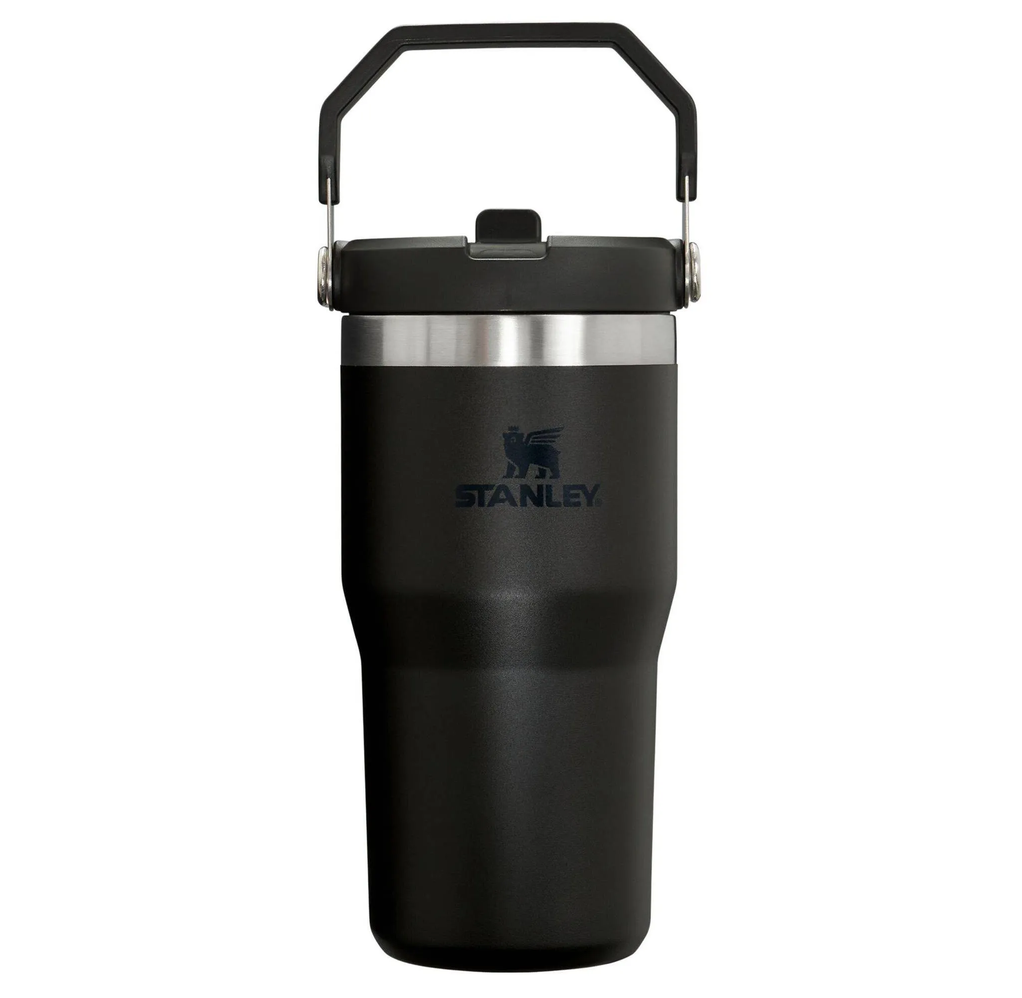 20 oz Stainless Steel Ice Flow Flip Straw Tumbler Black 2.0 - Kaedas