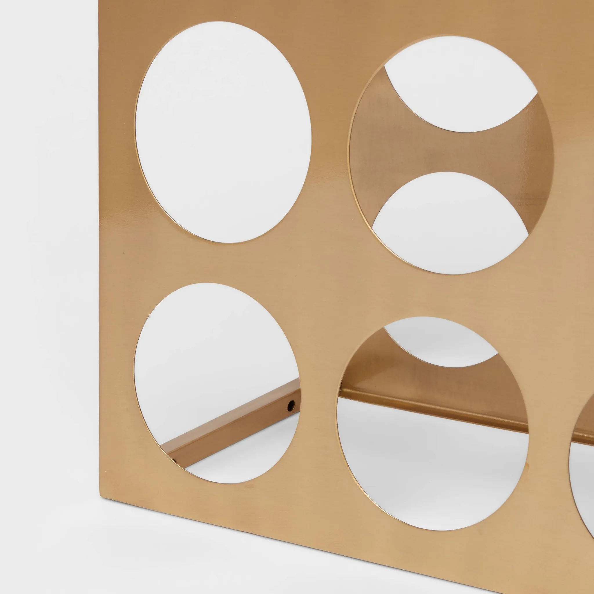 6 Bottles Delavan Collection Metal Stand Wine Rack- Gold (See Description) - Kaedas