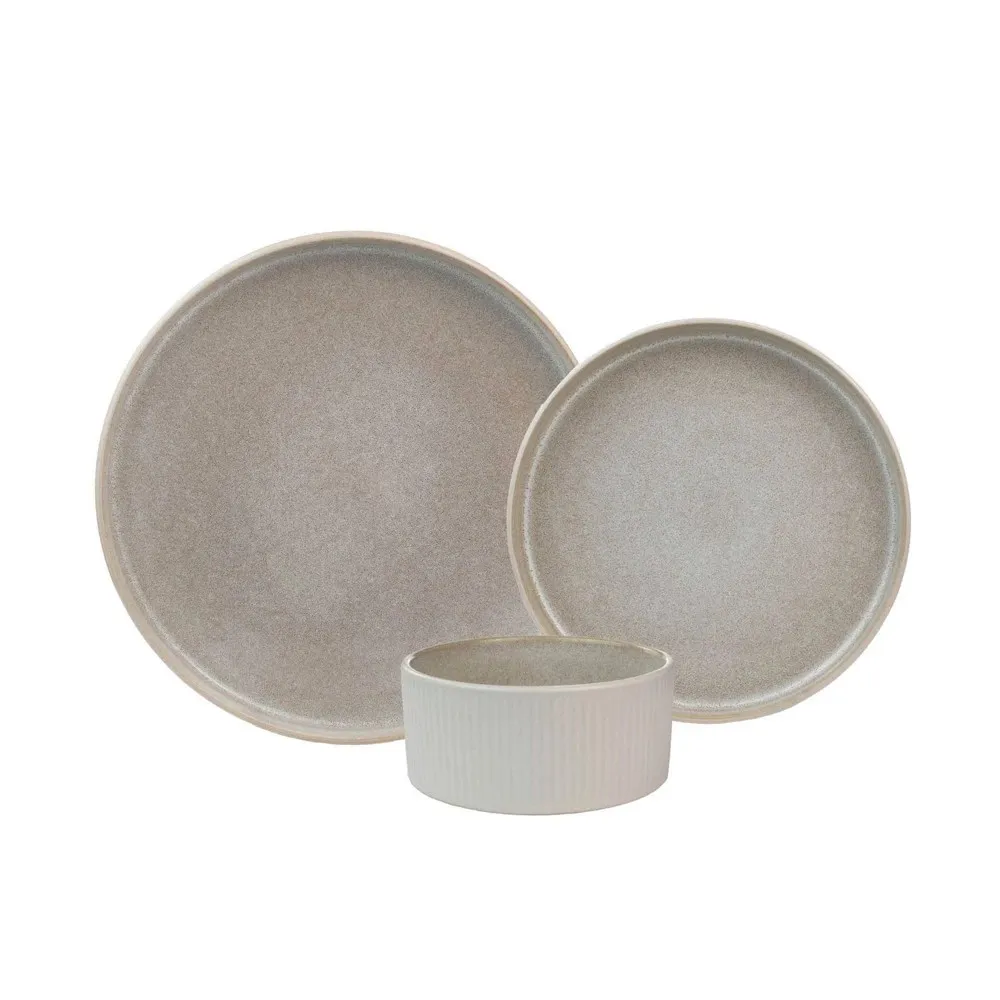 12pc Stoneware Dinnerware Set, Service for 4 - Kaedas