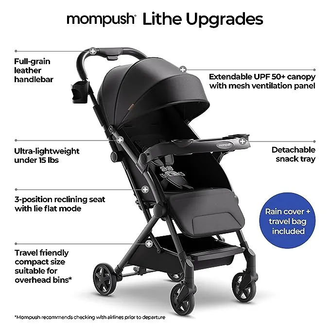 Lithe V2 Lightweight Stroller - Black - Kaedas