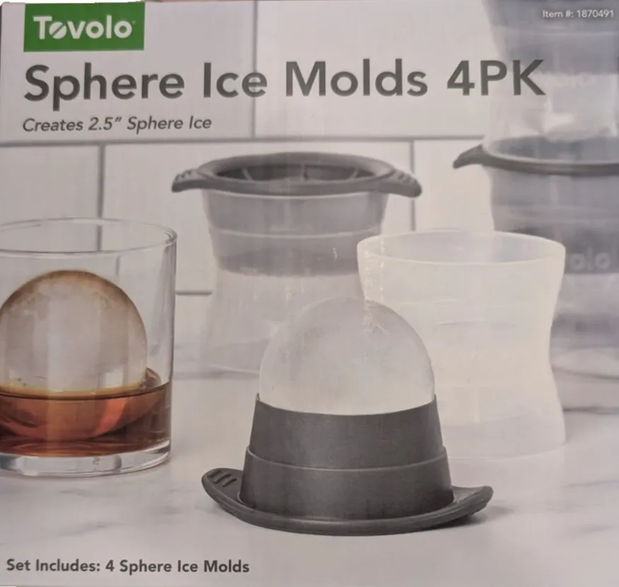 TOVOLO ICE SPHERES - Innovative Ice Mold for Perfectly Round Ice Balls - Kaedas
