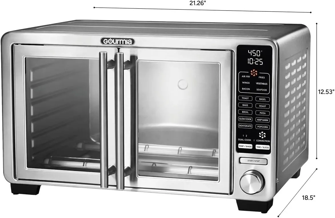 Digital Air Fryer Toaster Oven with Single-Pull French Doors - Kaedas
