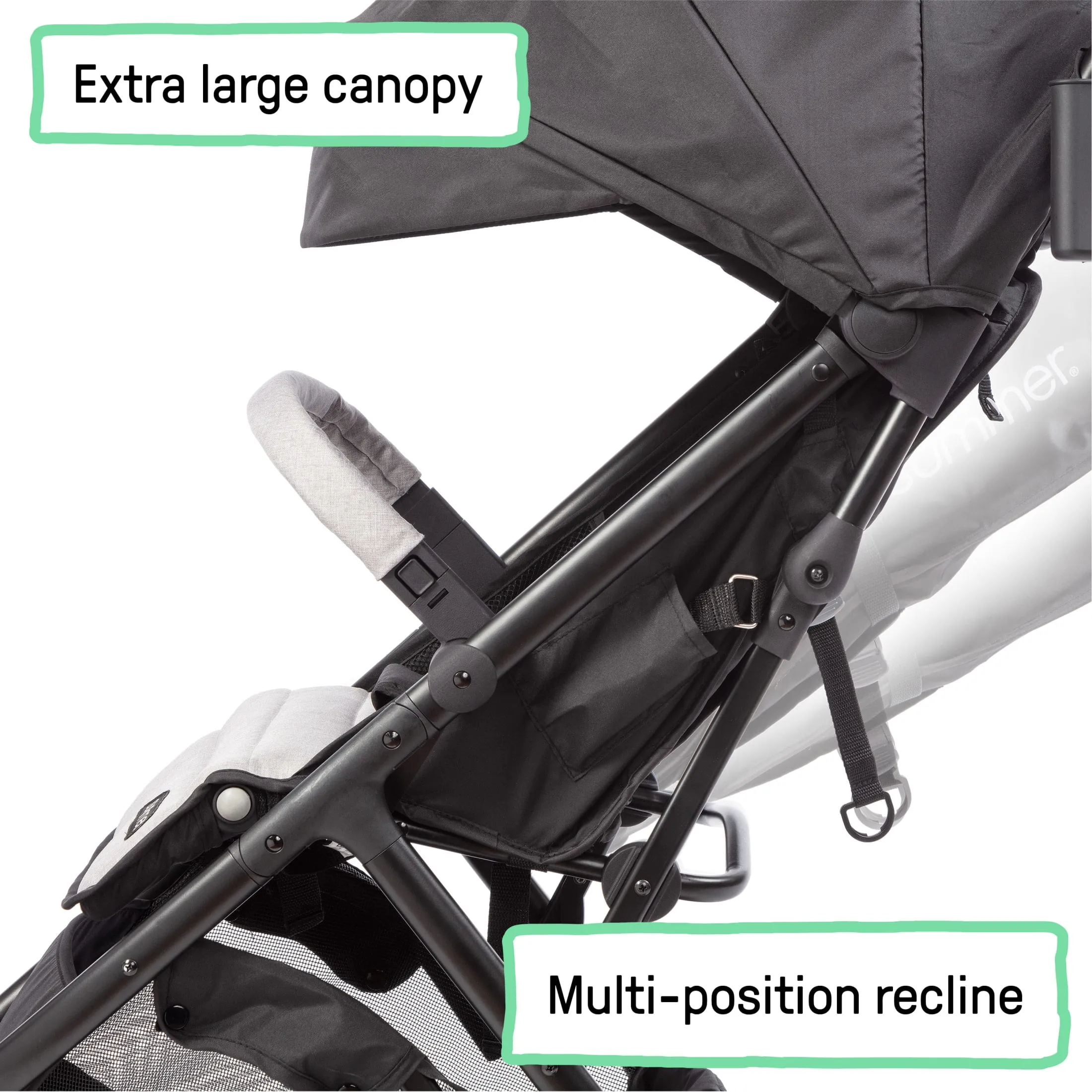 3Dquickclose CS+ Compact Fold Stroller - Grey - Kaedas