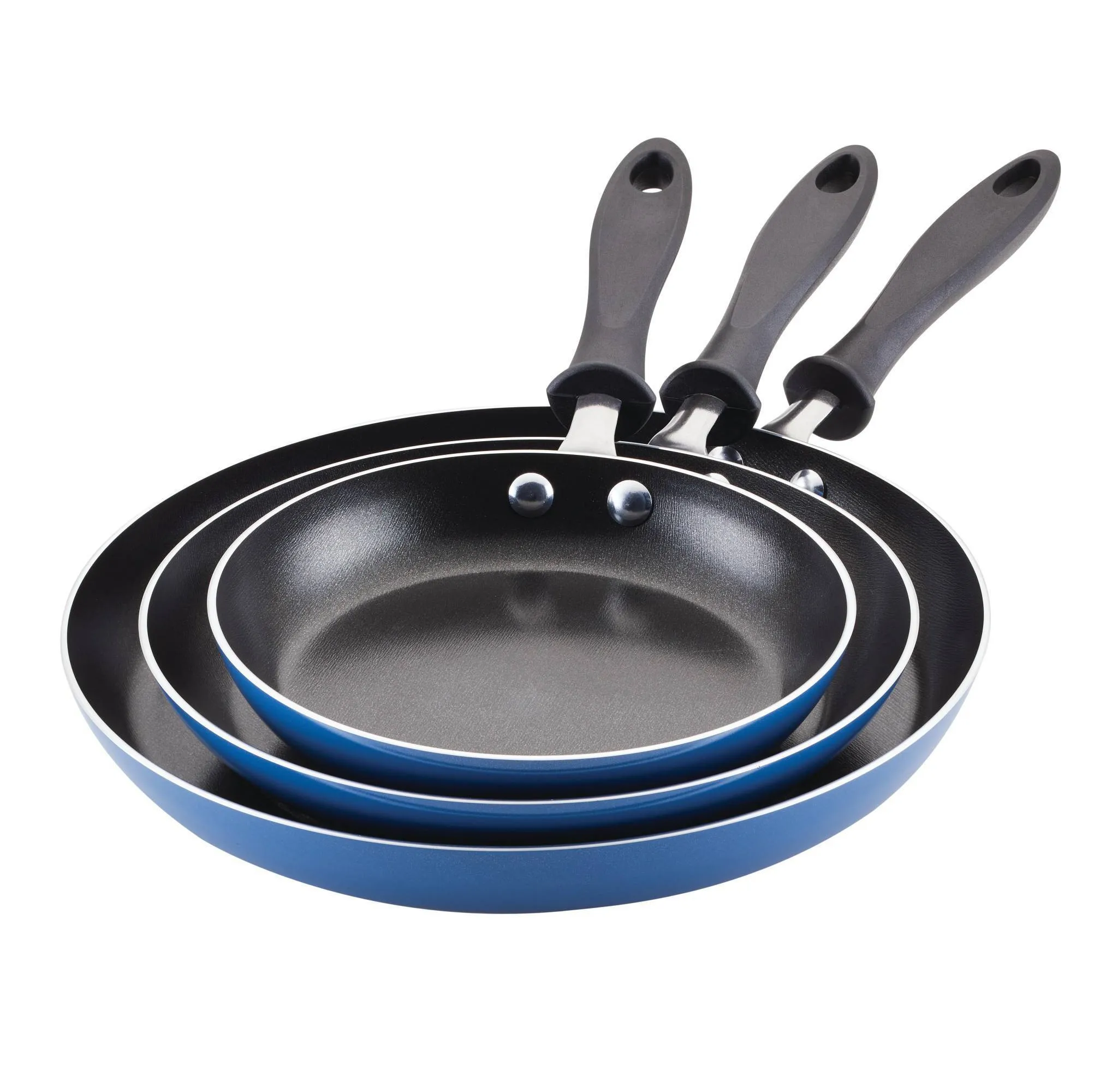 Reliance 3pc Aluminum Nonstick Frying Pan Set Blue (See Description) - Kaedas