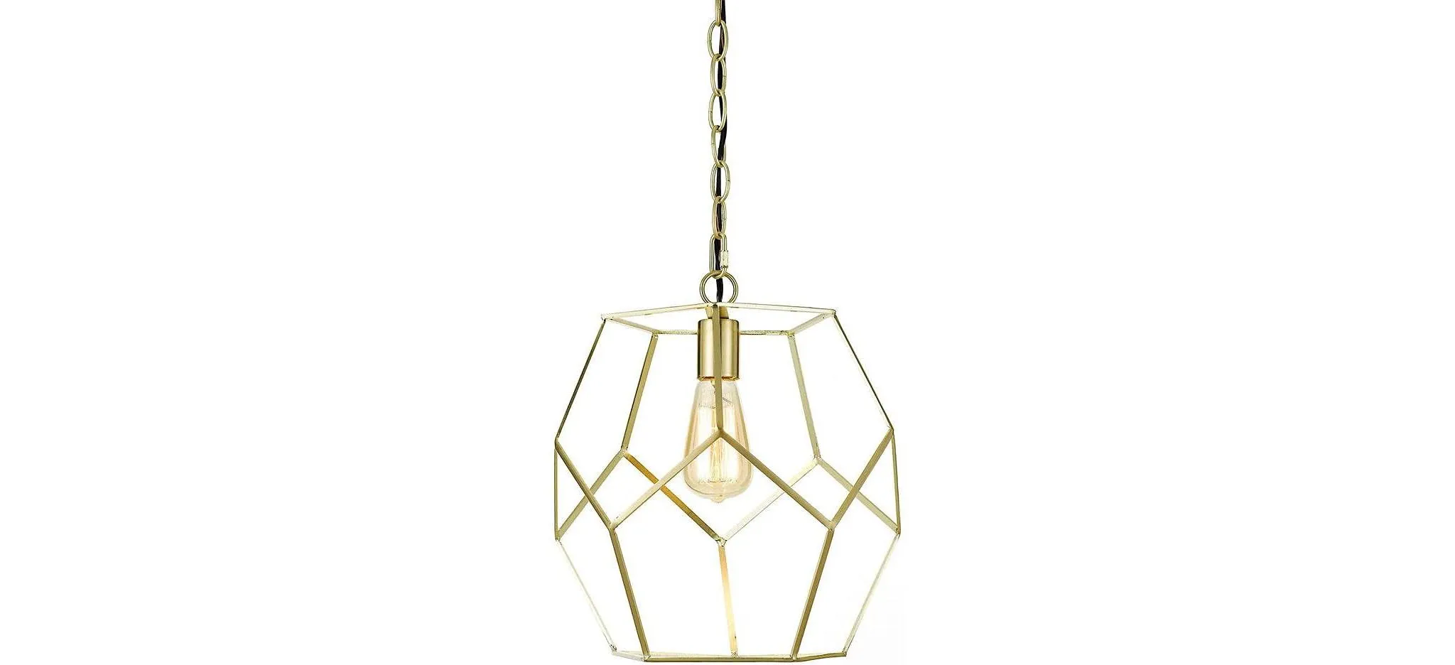 Bellini One Light Pendant In Brushed Gold - Kaedas