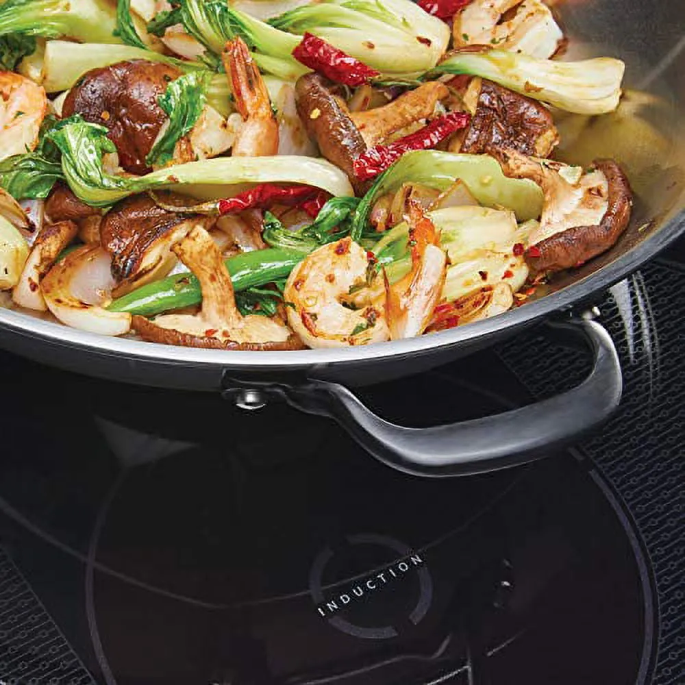KitchenAid 5-Ply Clad 15-Inch Stainless Steel Induction Wok - Kaedas