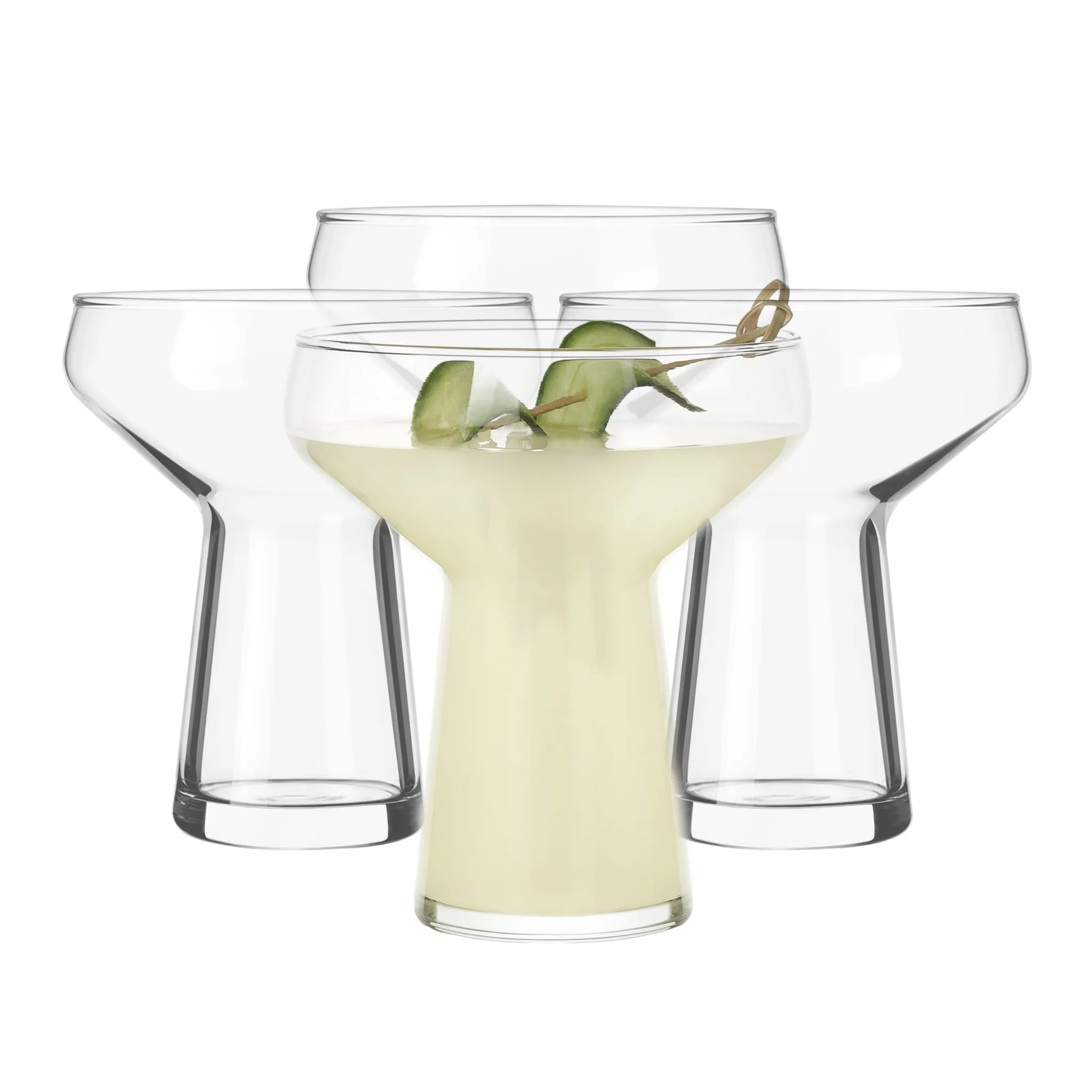 Large Stemless Margarita Glass, 14 ounce, Set of 4 - Kaedas