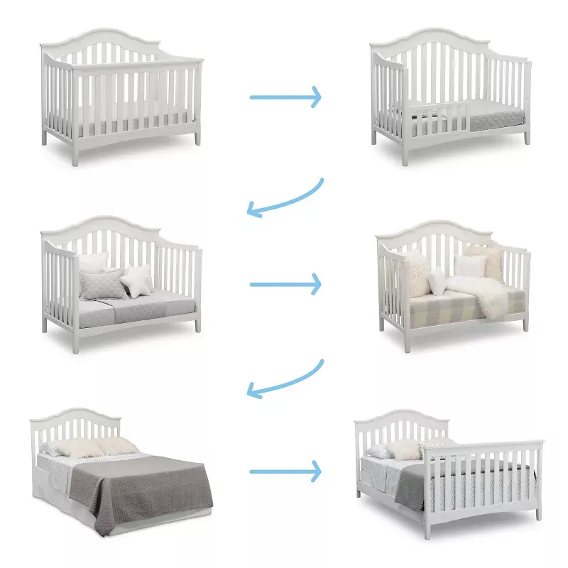 Farmhouse 6-in-1 Convertible Crib - Textured White - Kaedas