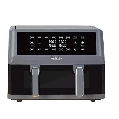 Kitchen Essentials 11qt Double Basket Air Fryer - Cool Gray - Kaedas