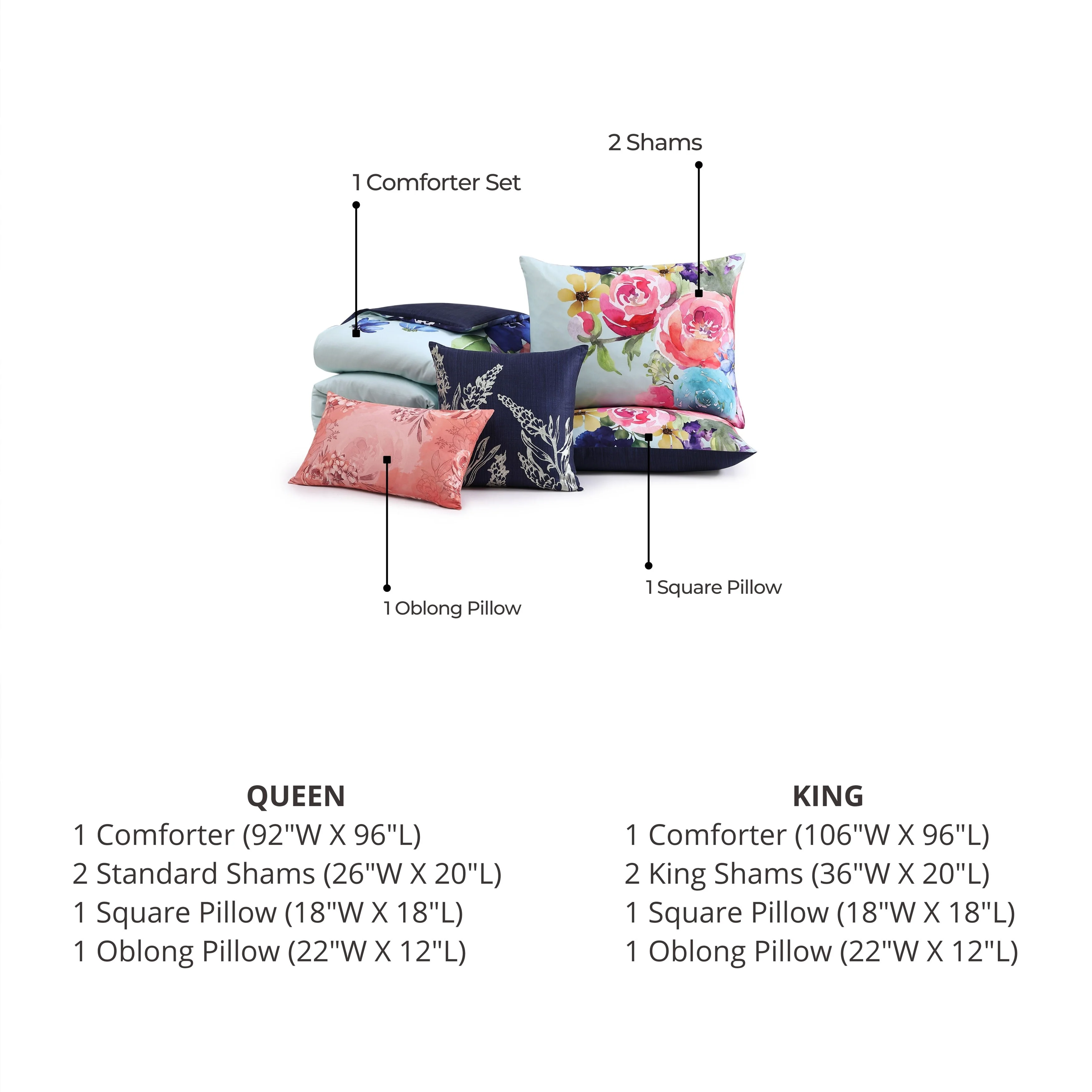 Bebejan Aqua Fiesta 5 Piece Reversible Comforter Set - Kaedas