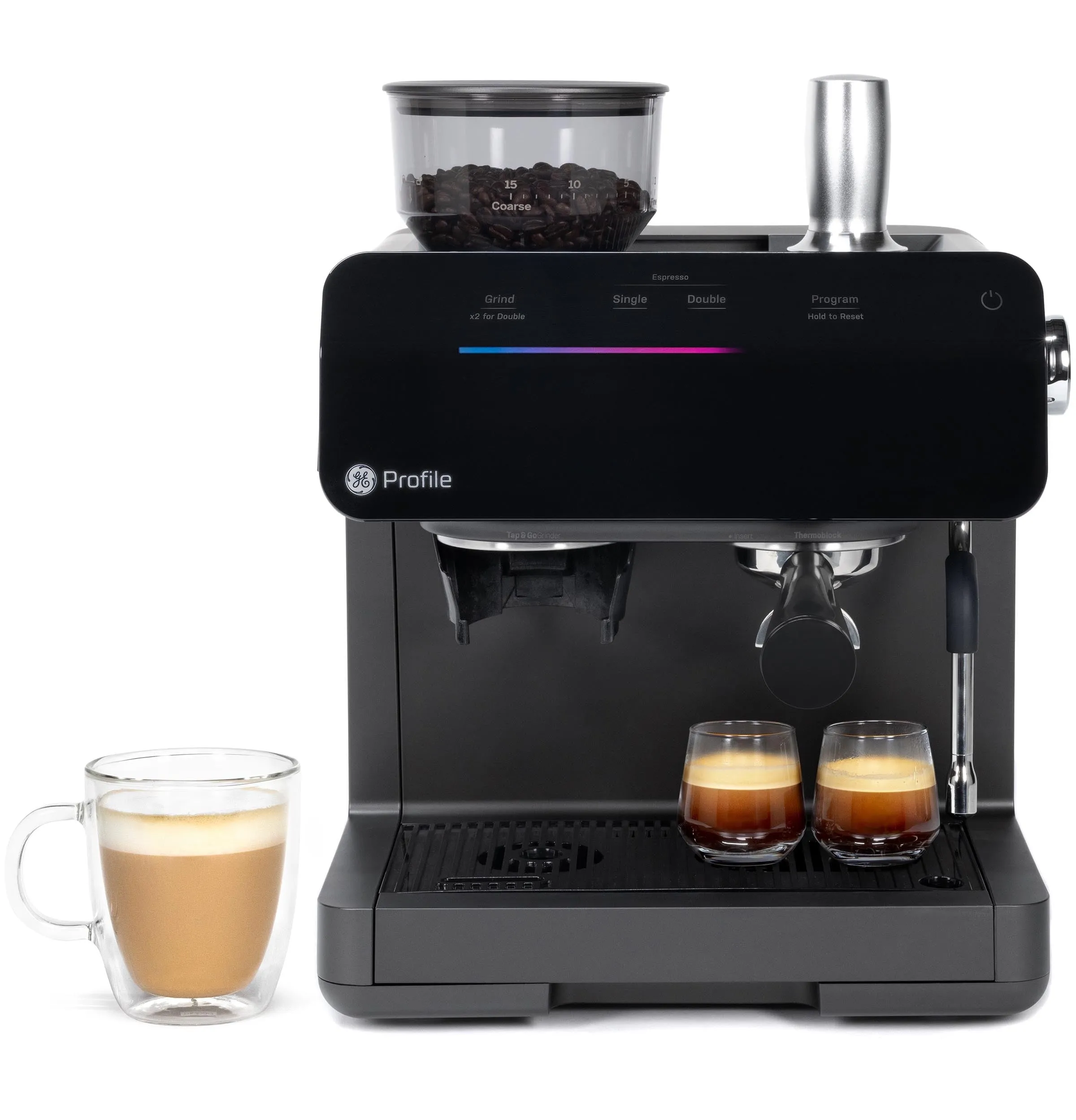 GE Profile 15-Bar 2-Cup Semi-Automatic Espresso Machine - Black - Kaedas