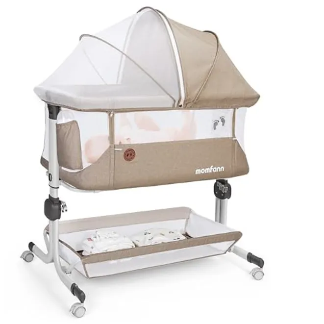 Bedside Sleeper Crib - Grey - Kaedas