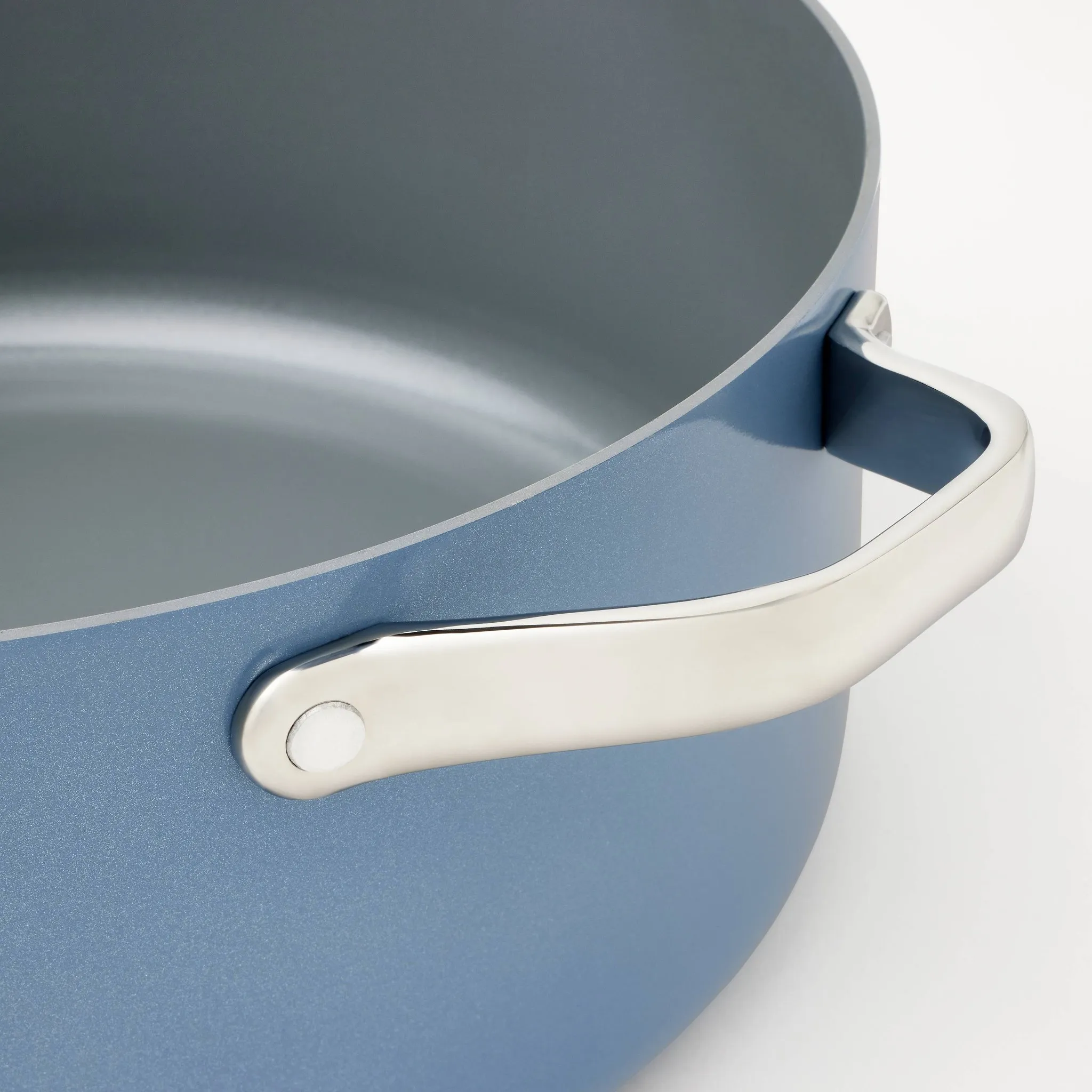 8qt Nonstick Ceramic Coated Aluminum Wide Stock Pot Blue - ™ (See Description) - Kaedas