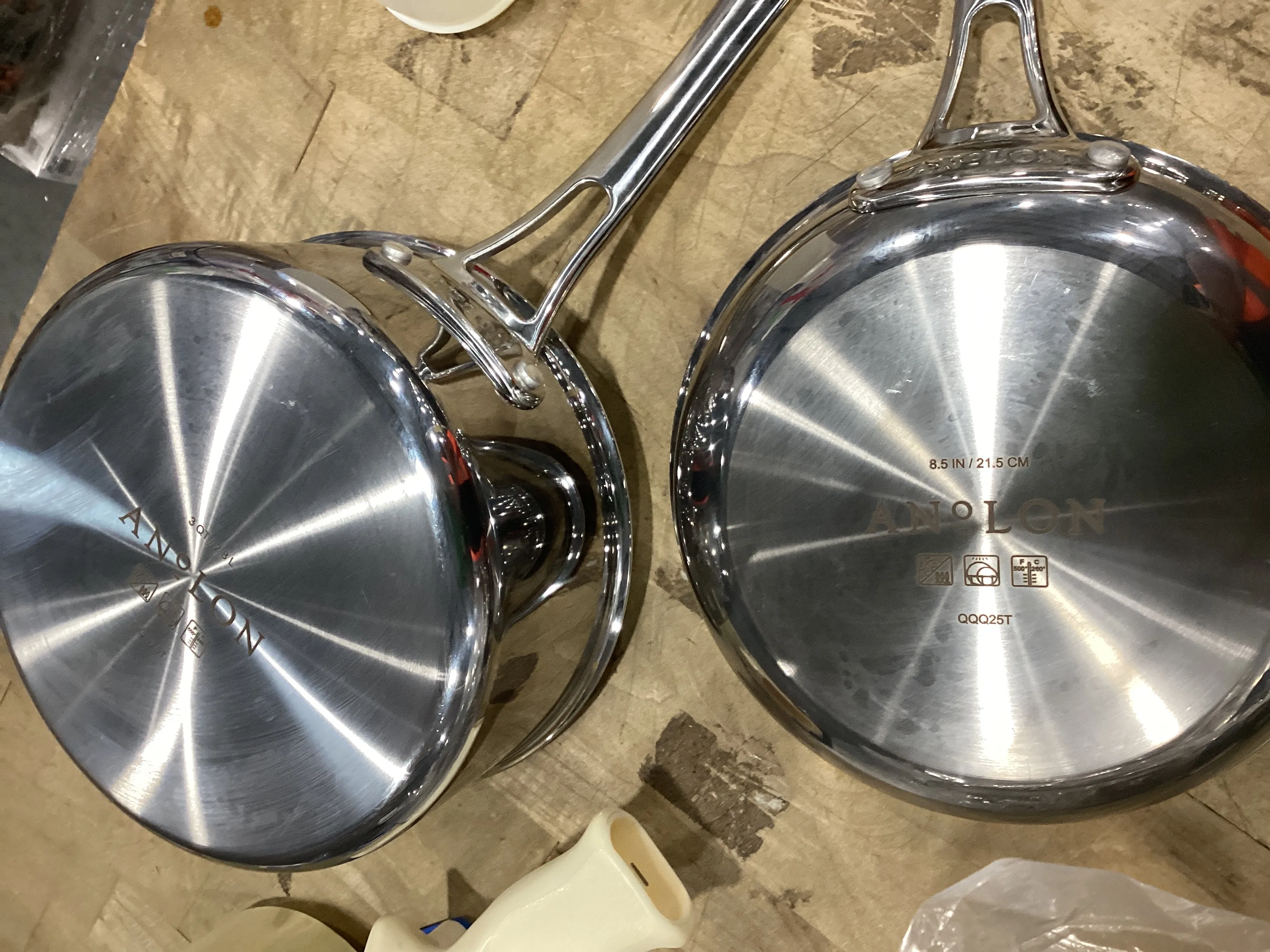 Anolon EverLast Stainless Steel Ceramic Nonstick 11-Piece Cookware Set - Kaedas