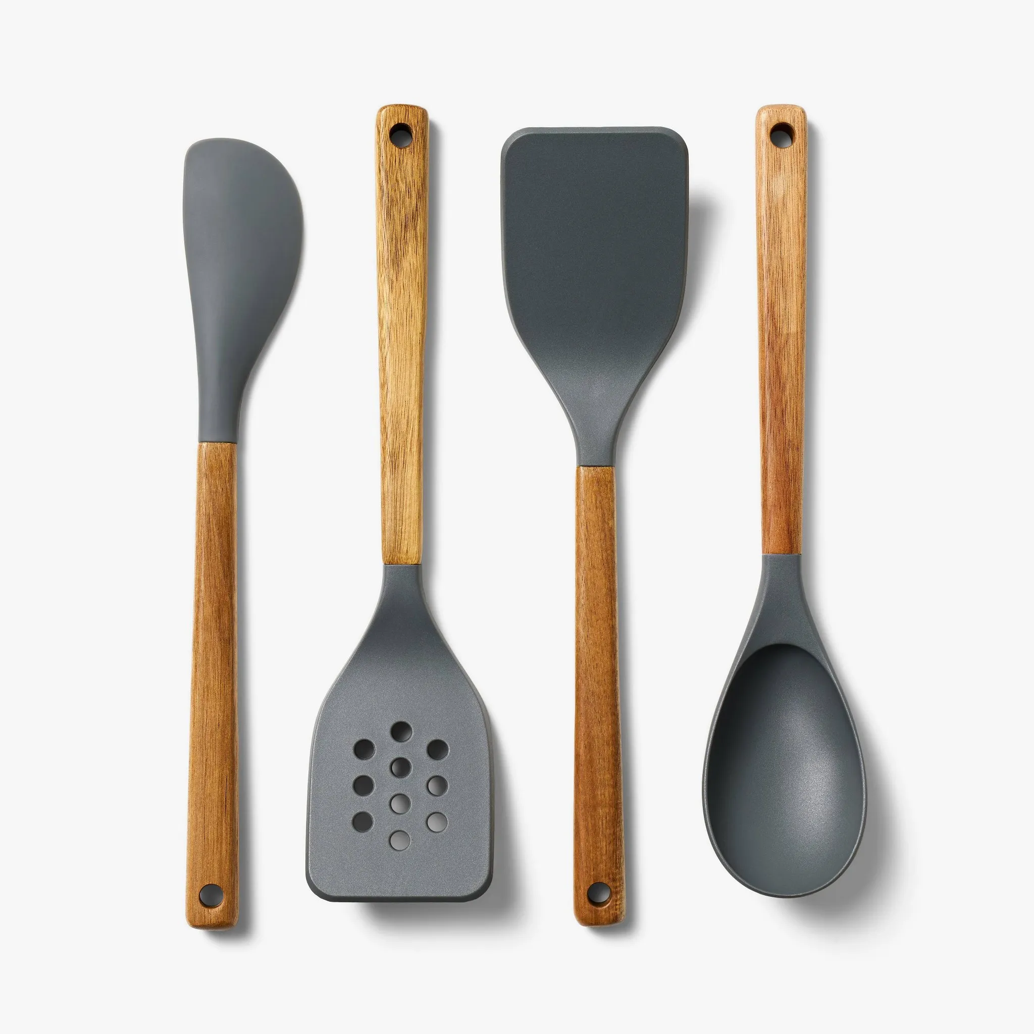 4-Piece Wood and Nylon Kitchen Utensil Set - Kaedas