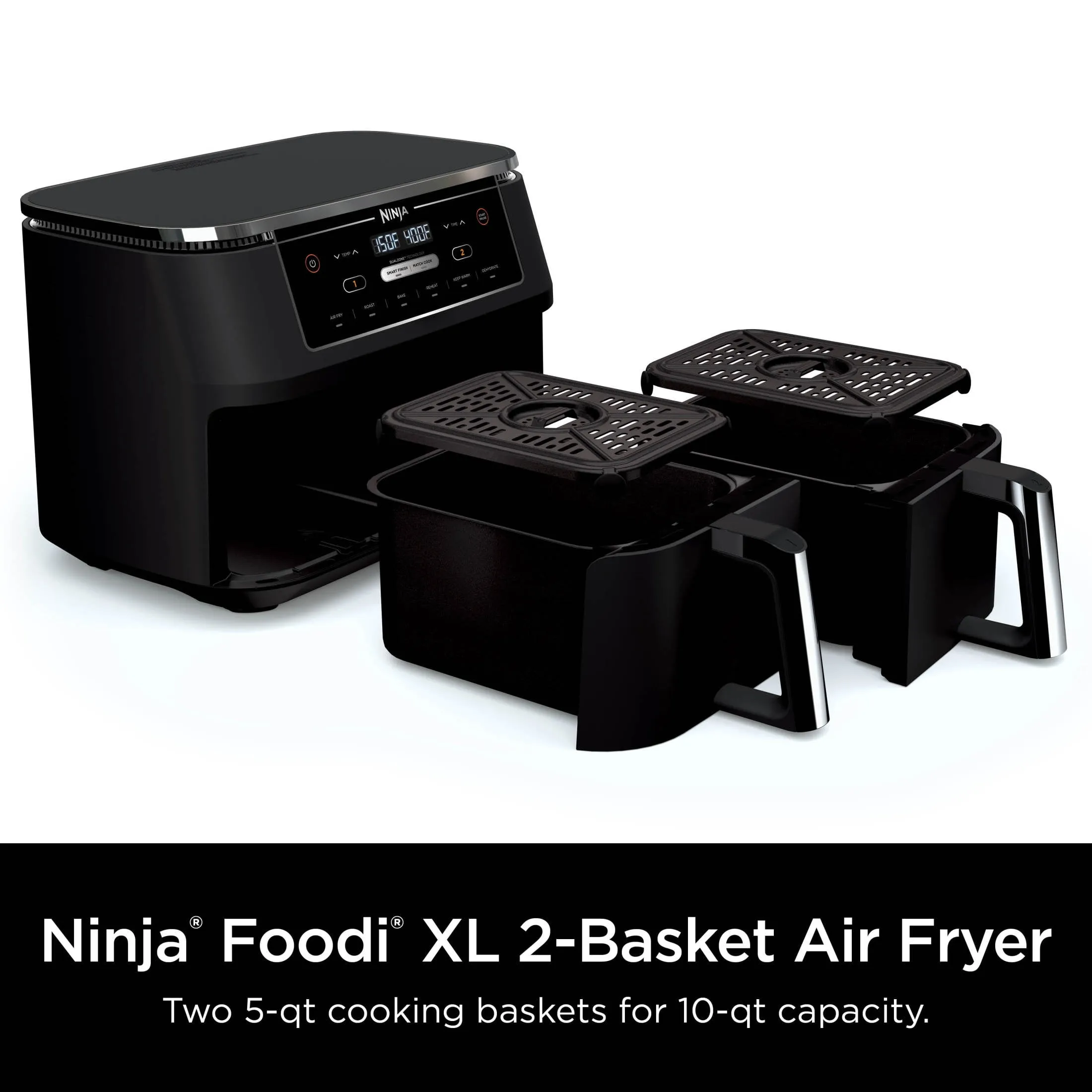 Ninja Foodi 6-In-1 10-Qt 2-Basket Air Fryer With DualZone Technology - Kaedas