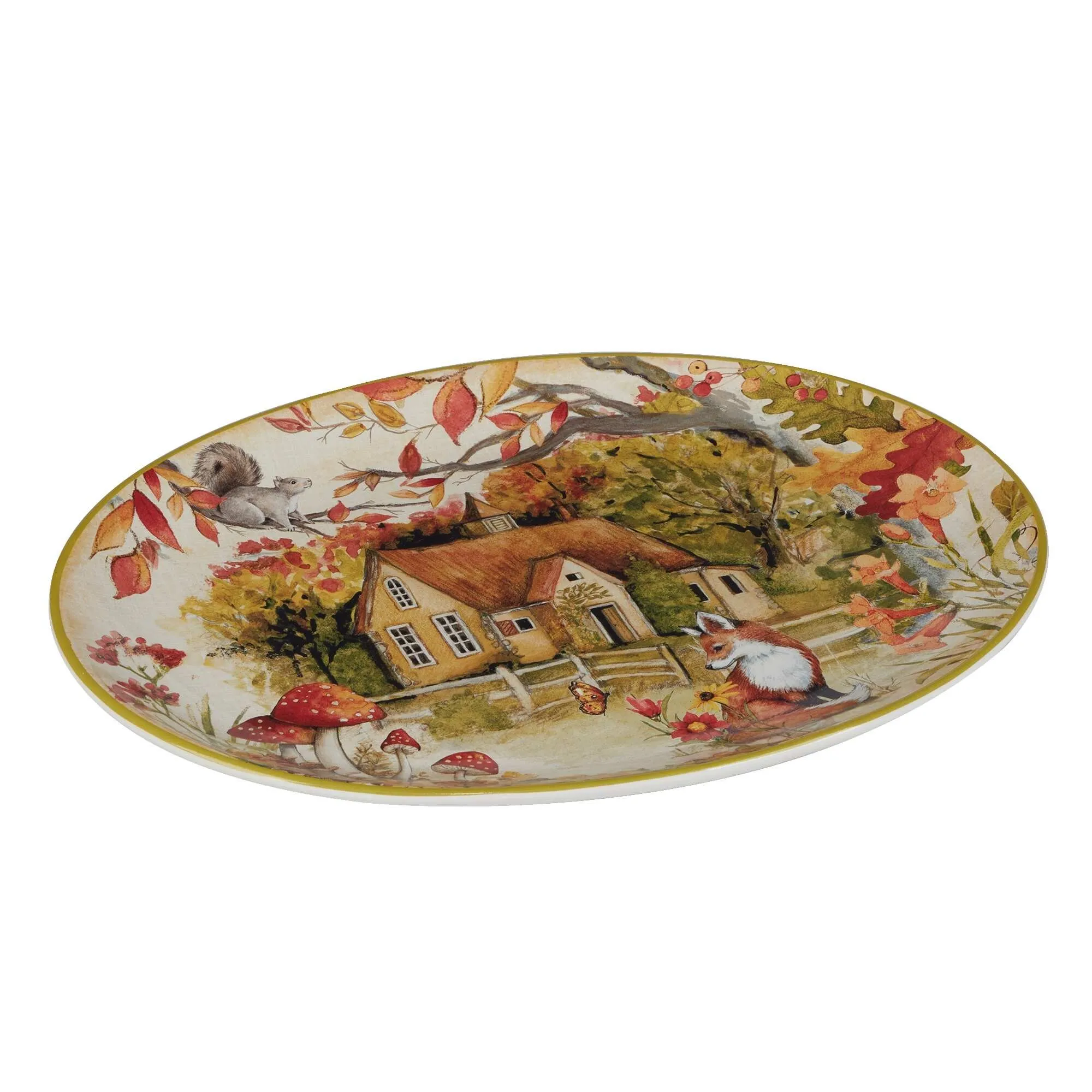 Woodland Critters Oval Platter - Kaedas