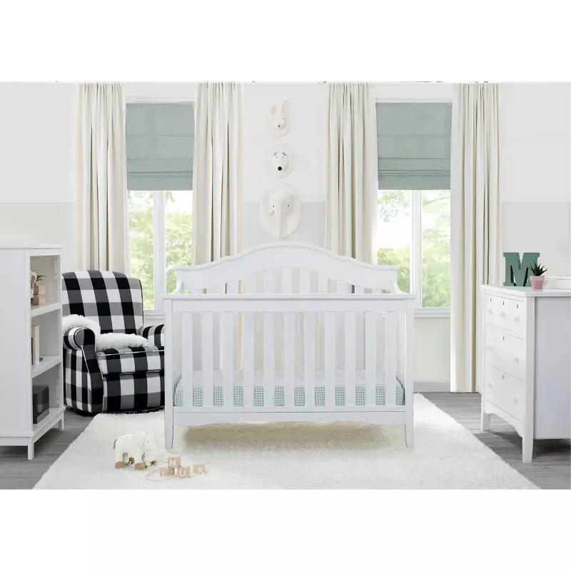 Farmhouse 6-in-1 Convertible Crib - Textured White - Kaedas