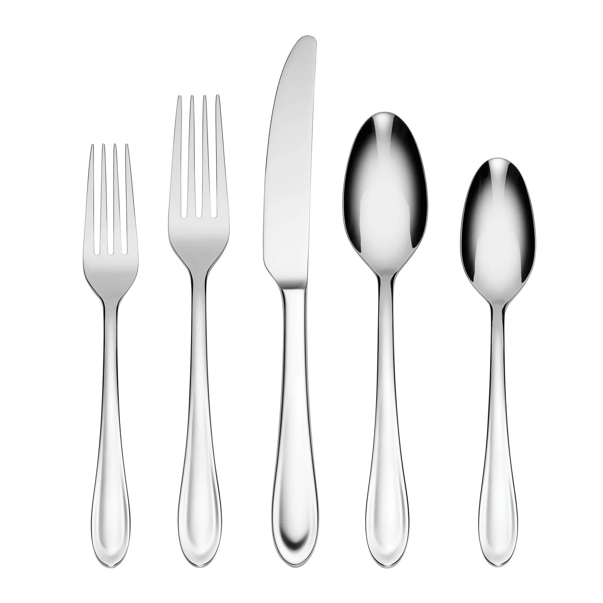 45pc Brynn Flatware Set Silver: Stainless Steel, Service for 8 - Kaedas