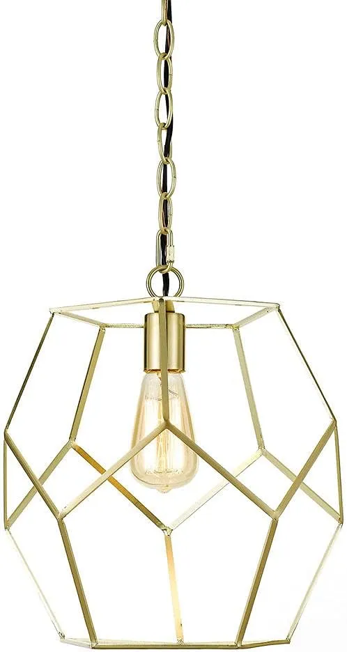 Bellini One Light Pendant In Brushed Gold - Kaedas
