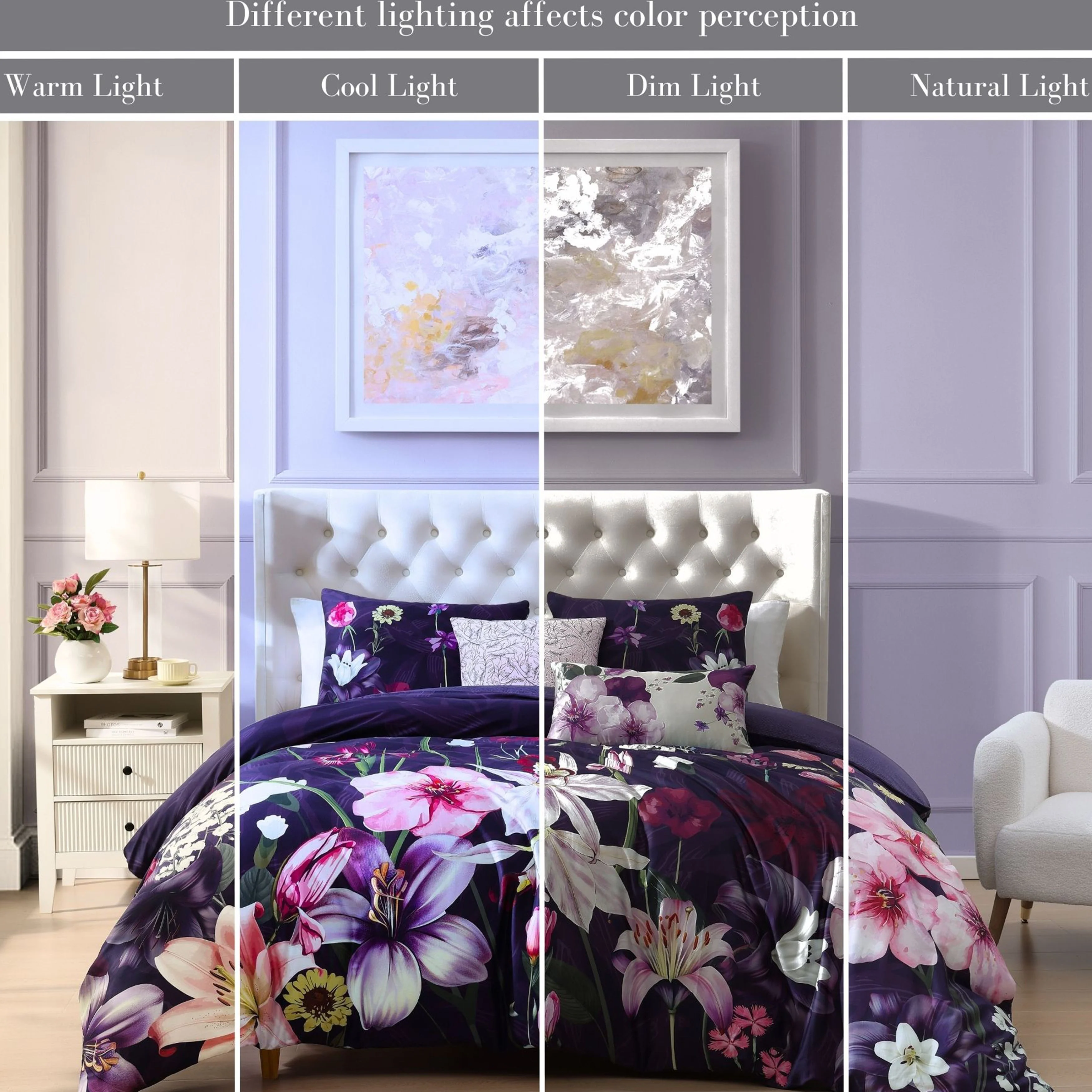 Bebejan Morning Glory 5 Piece Reversible Comforter Set - Kaedas