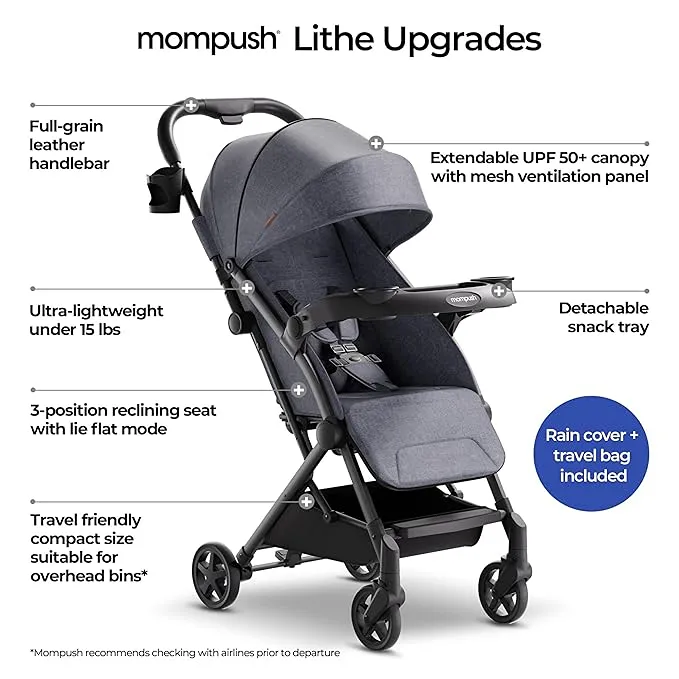 Lithe V2 Lightweight Stroller - Grey (See Description) - Kaedas