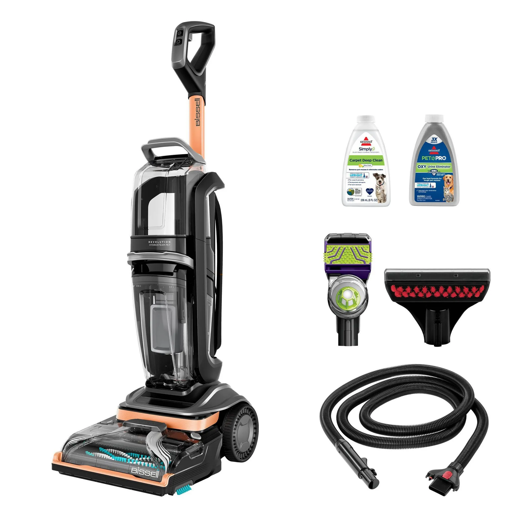 Revolution Hydrosteam Pet Corded Upright Deep Cleaner - Titanium/Copper Harbor - Kaedas