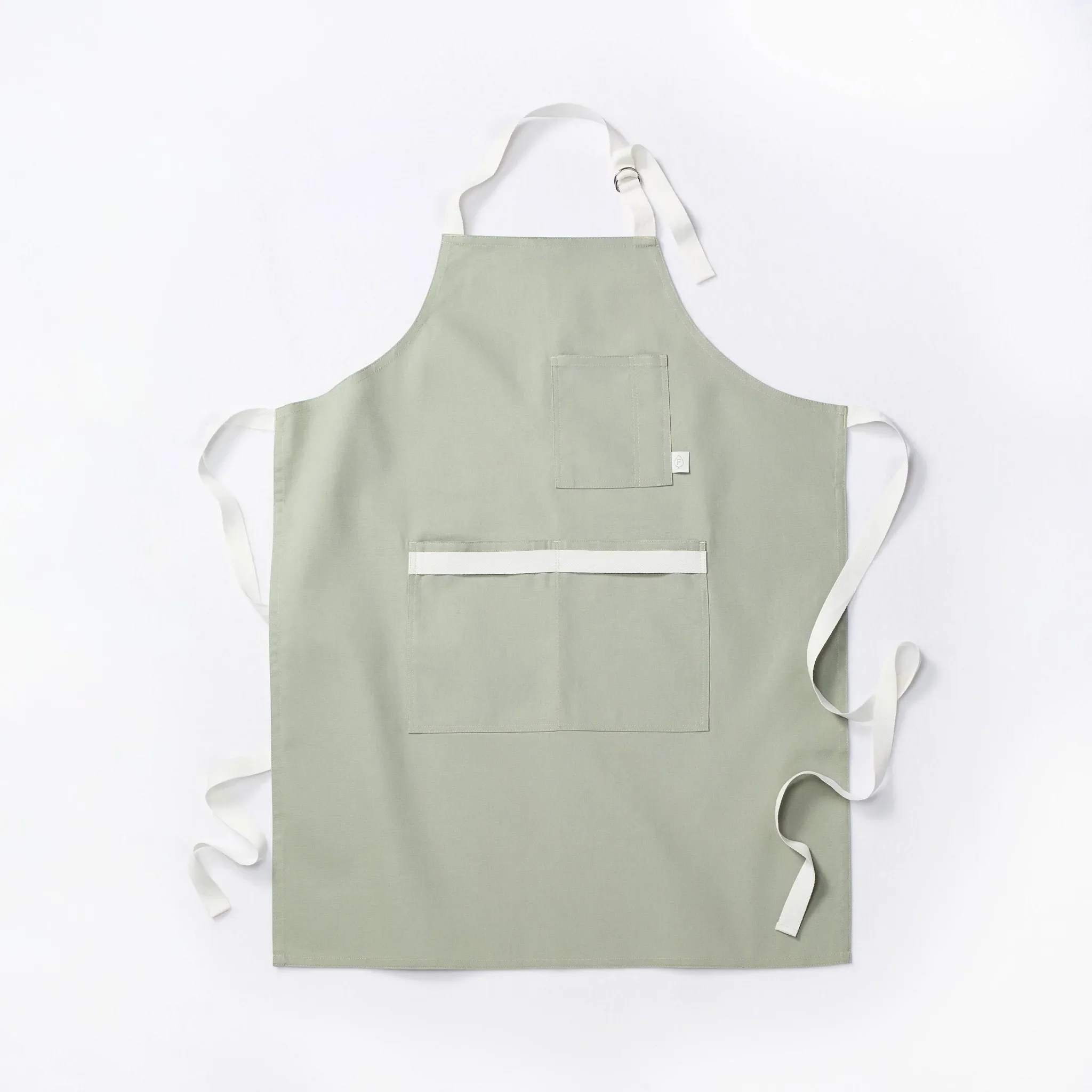 Adult Cooking Apron Sage Green - ™: Modern Kitchen Textile, Cotton, Pockets, OEKO-TEX Certified - Kaedas