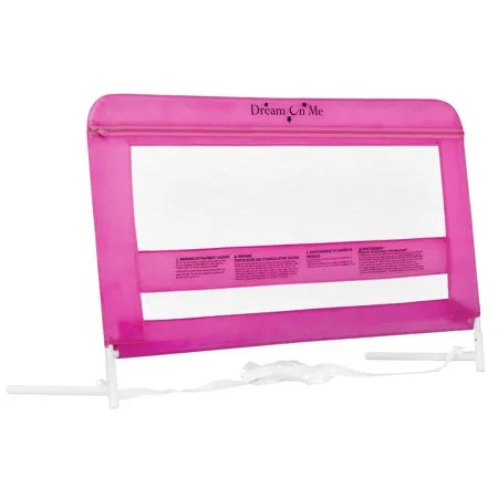 Dream On Me Lilibet Mesh Safety Bed Rail in Pink for Twin - Kaedas