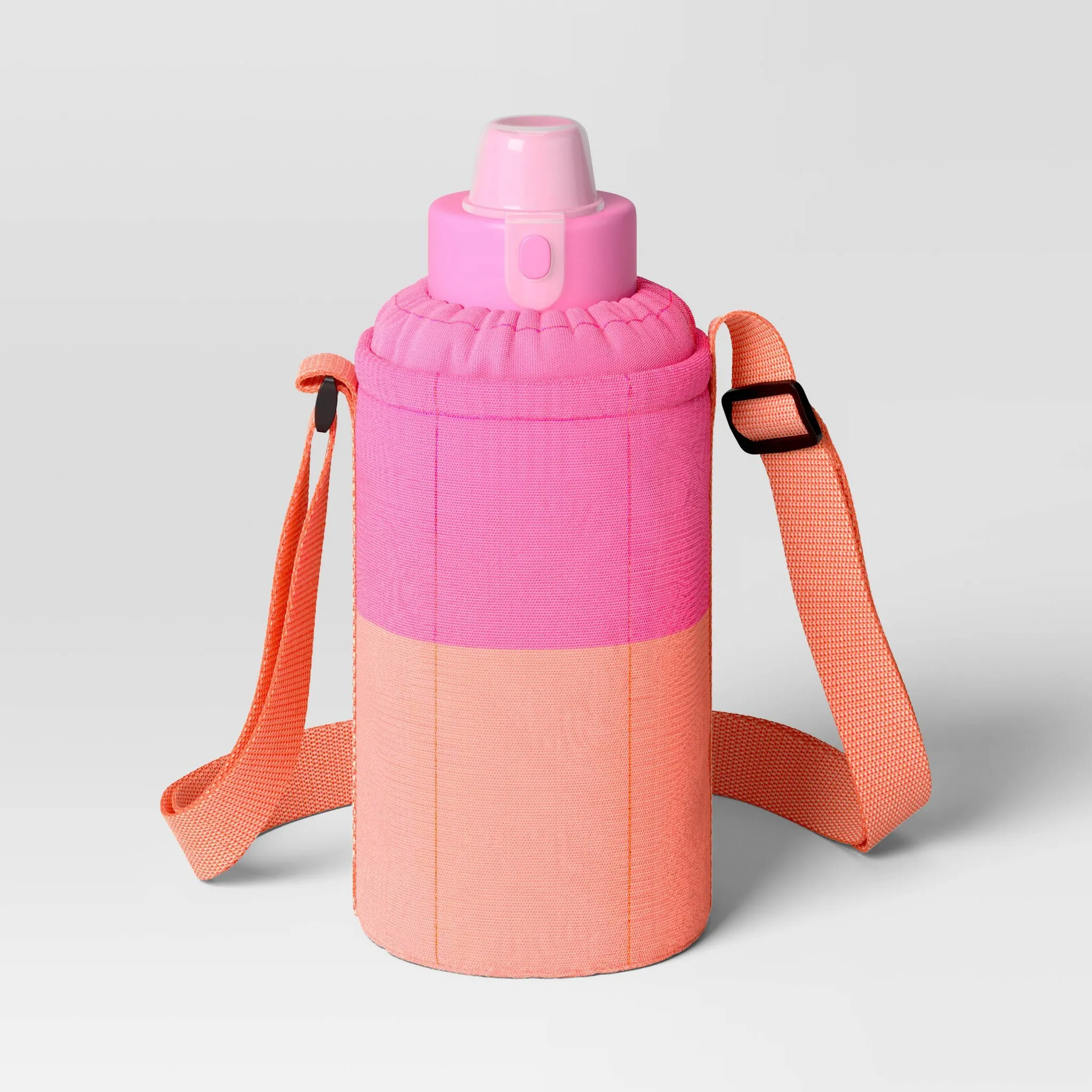 Colorblock Water Bottle Holder - Pink/Orange - Kaedas