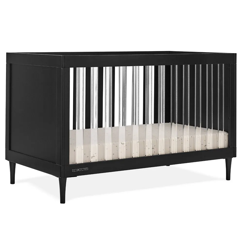 Bowie 4-in-1 Convertible Crib - Greenguard Gold Certified - Black - Kaedas