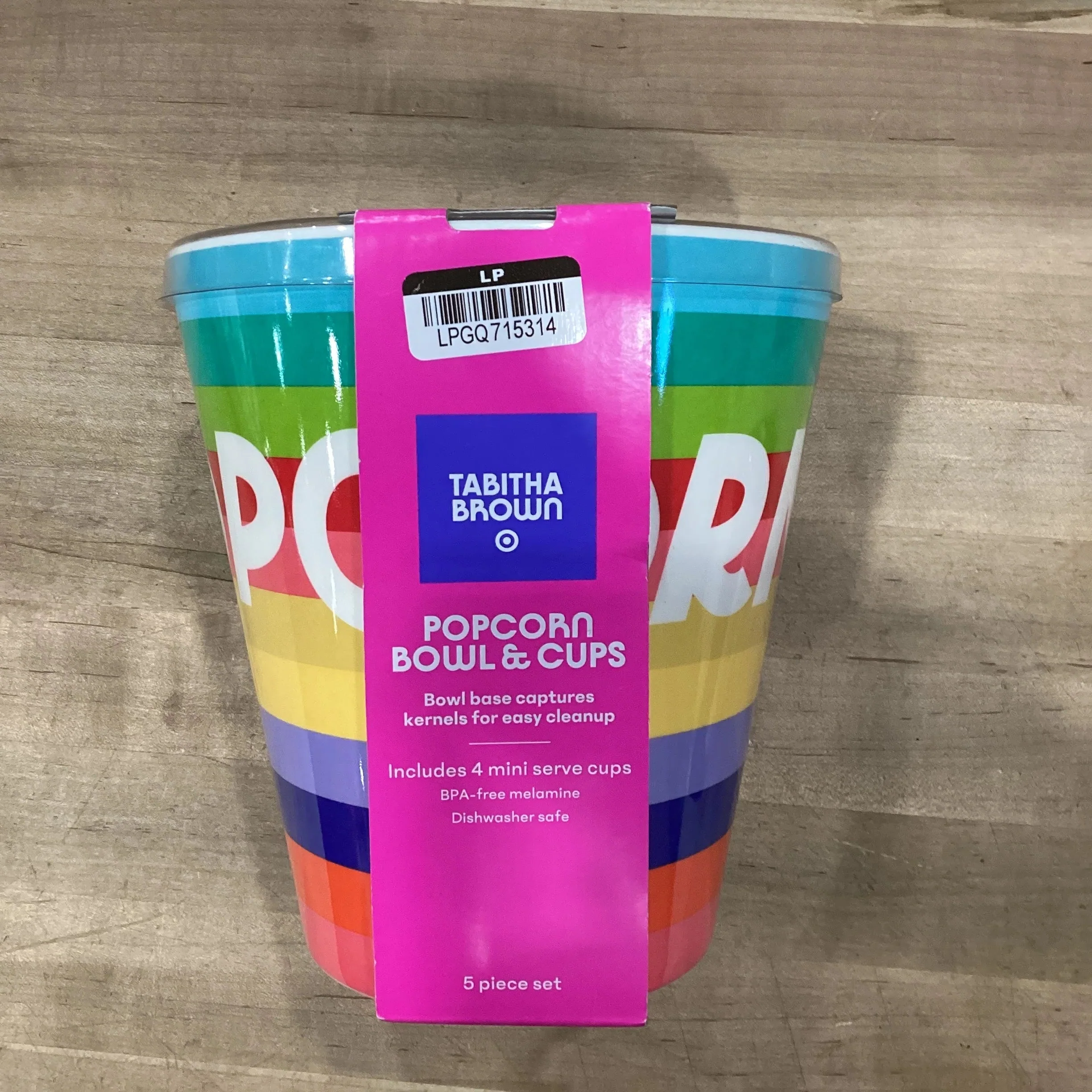 5pc Melamine Popcorn Bowl Set - Kaedas