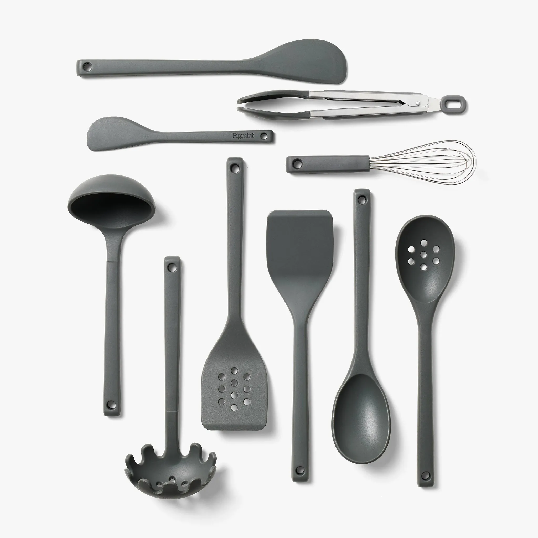 10pc Silicone Kitchen Utensil Set - Gray - Kaedas