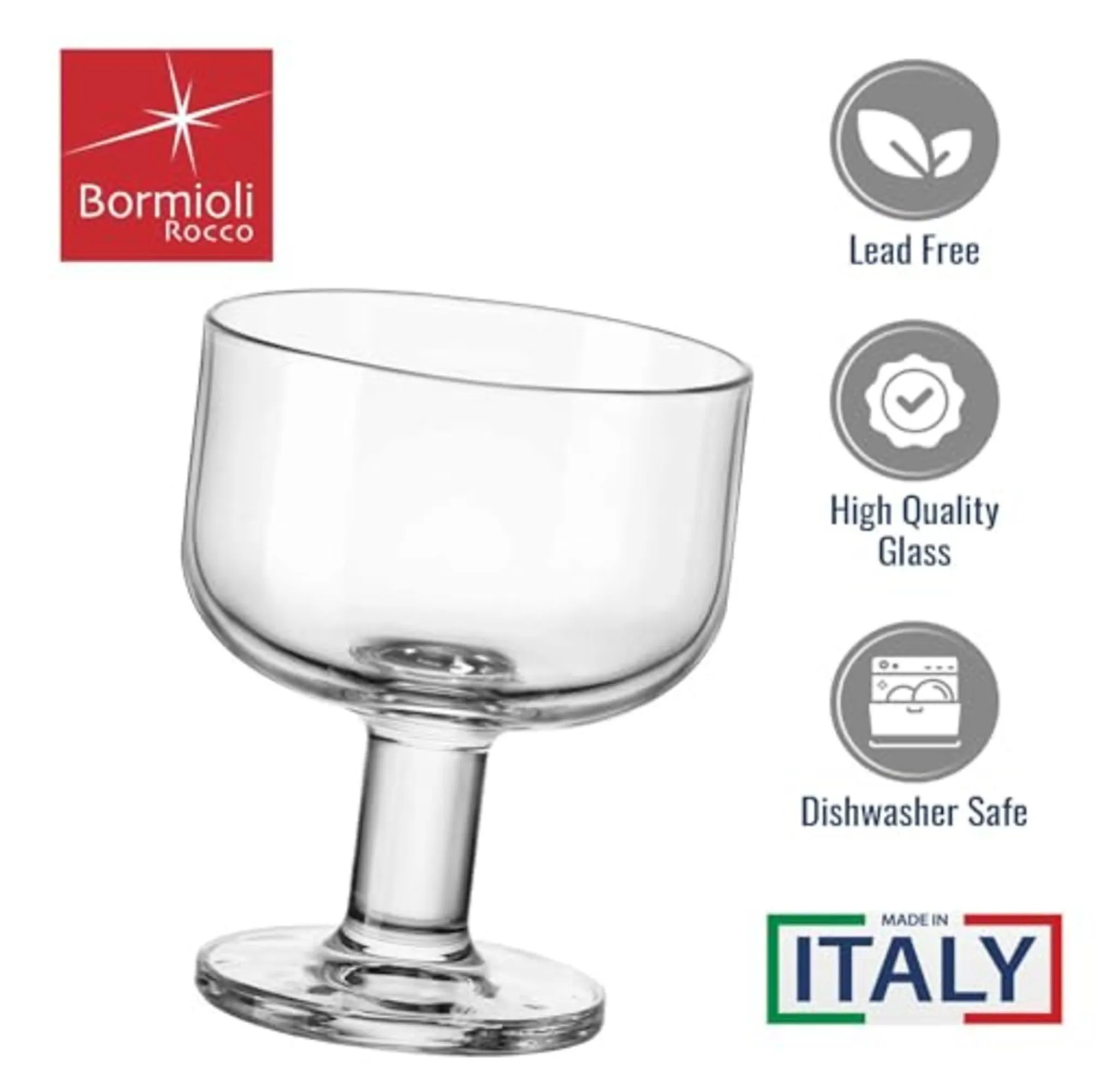 Stackable Dessert Cups - Set of 6 - 8 Oz. Glass Bowls - Kaedas