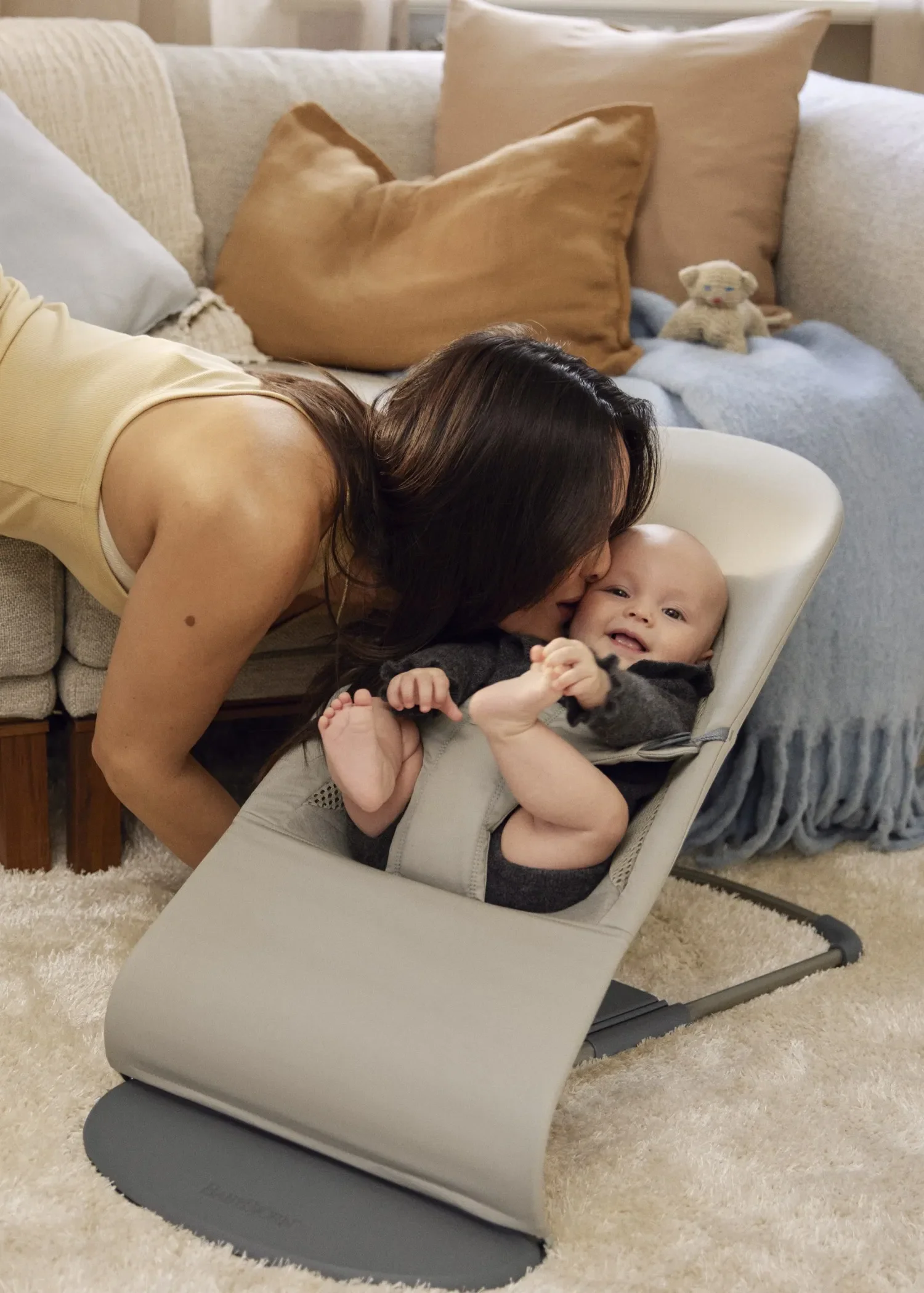 BabyBjörn Bouncer Balance Soft - Sand Gray - Kaedas