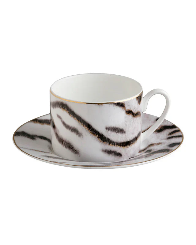 Roberto Cavalli Home Tiger Tea Cup and Saucer, Creamer, Tea Pot, and Sugar Pot Bundle (Copy) - Kaedas