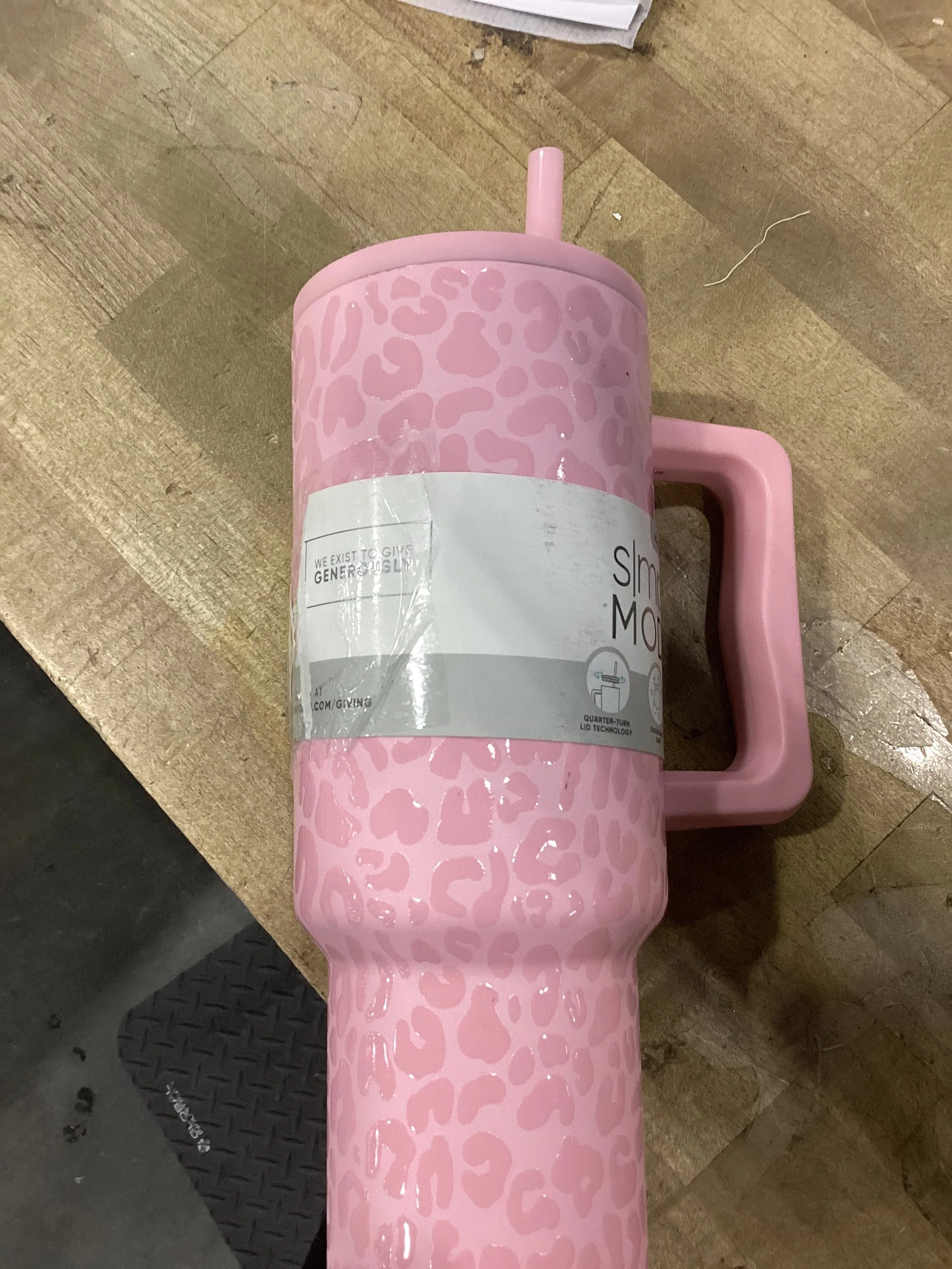 40oz Stainless Steel Leopard Lidded Tumbler- Pink (See Description) - Kaedas