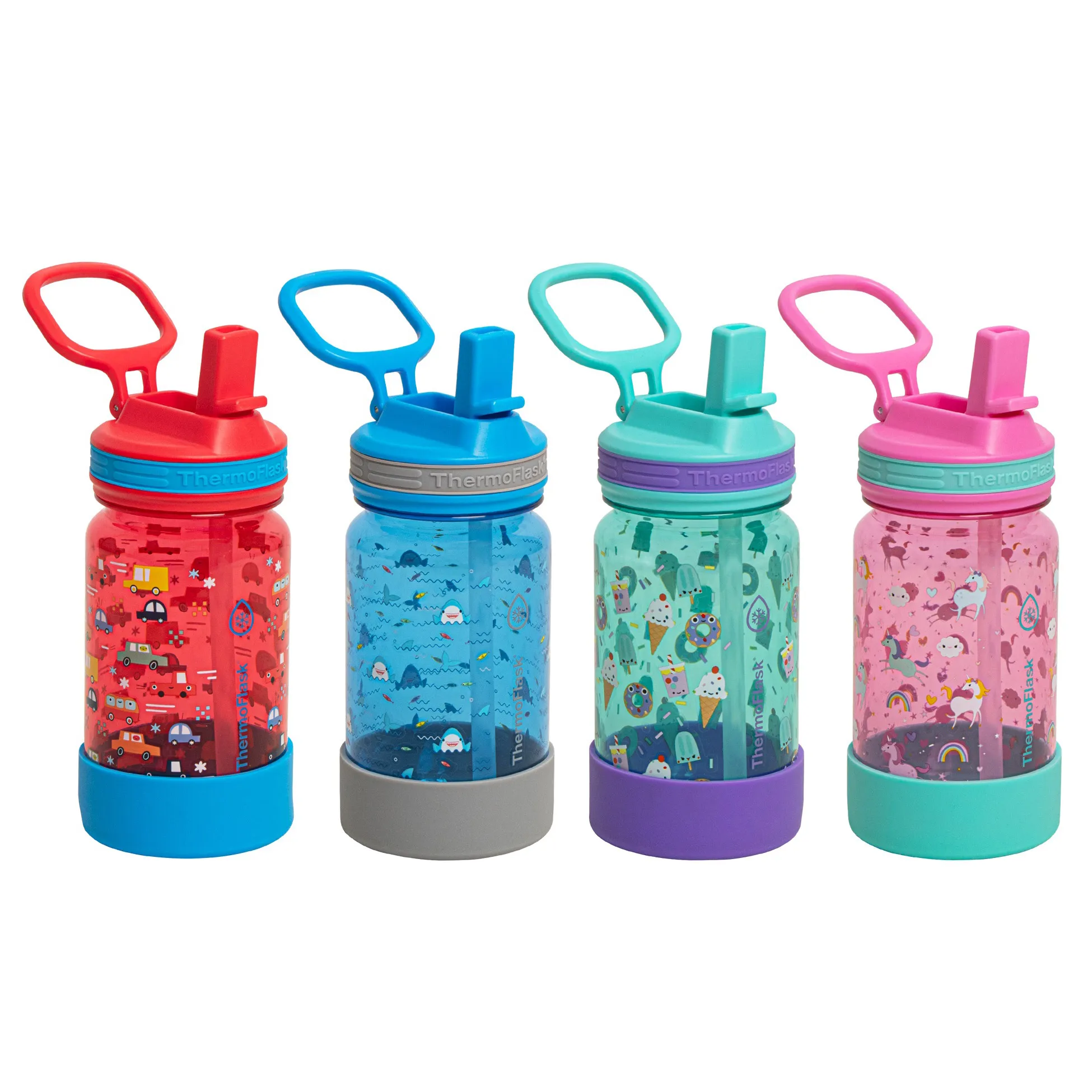 Kids Tritan Water Bottles - 14oz / Cars/Sharks - Kaedas