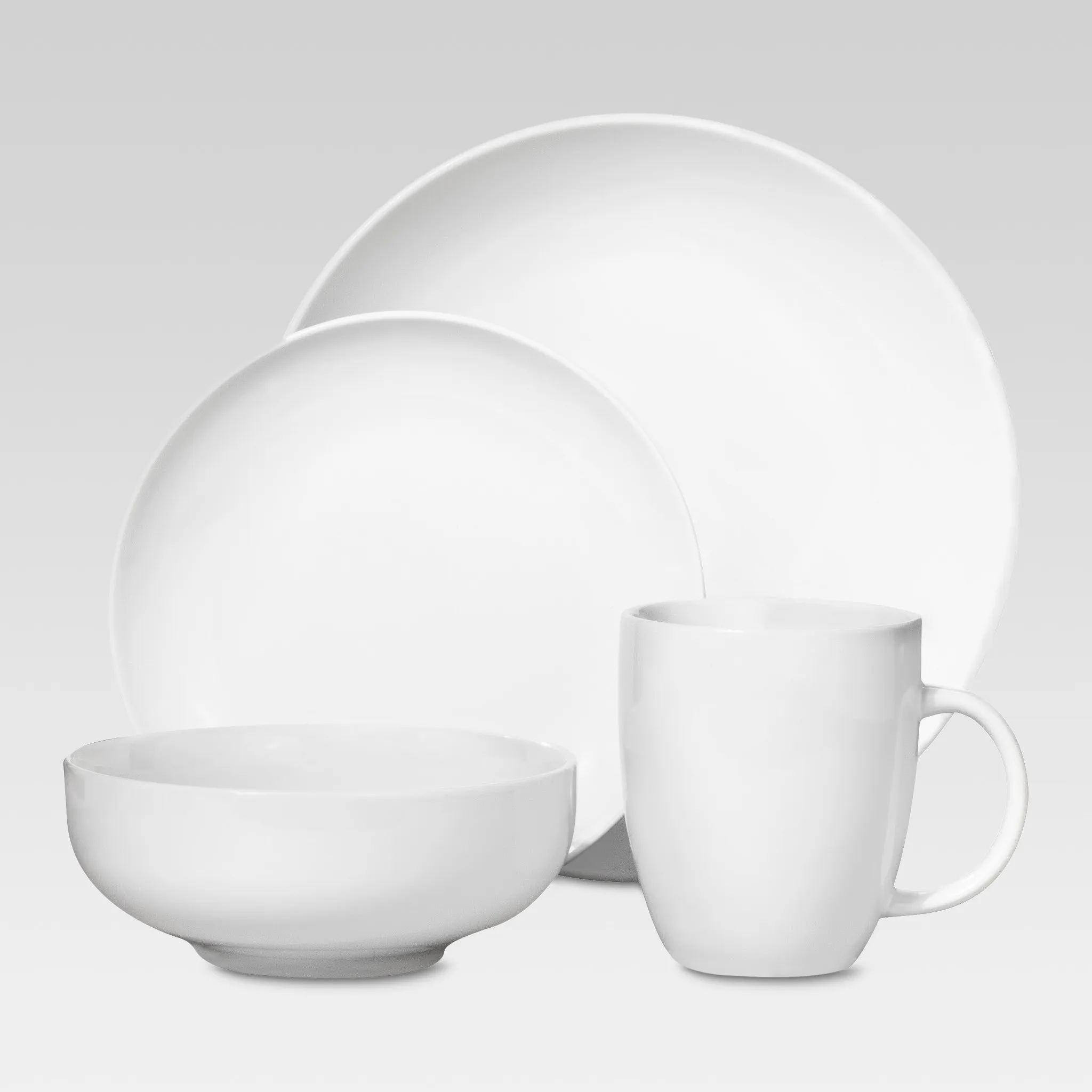16pc Porcelain Coupe Dinnerware Set - Kaedas