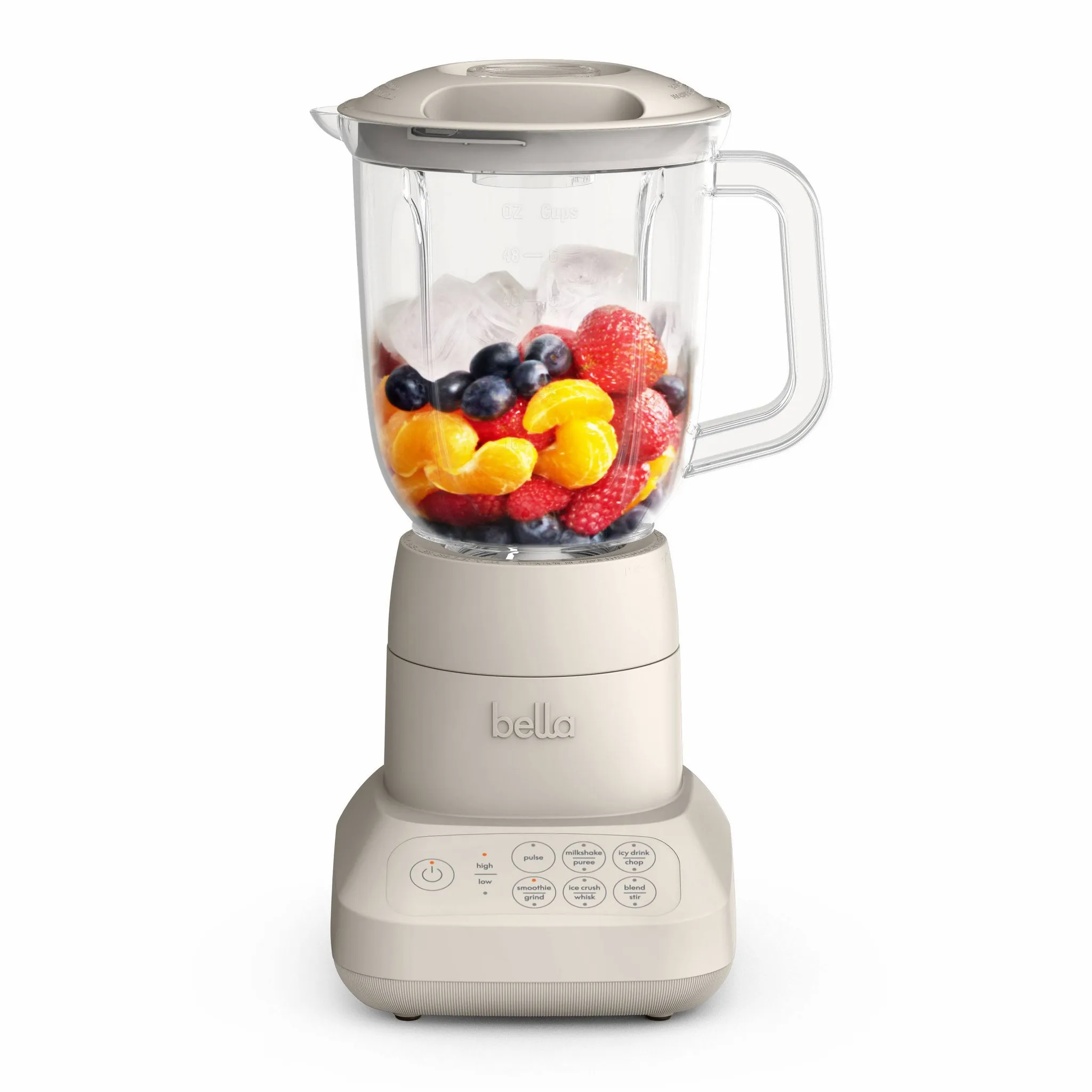 Flip and Store Blender Oatmilk: 10-Speed Countertop Blender, 48oz Capacity, 450W, Dishwasher-Safe Parts, Beige - Kaedas