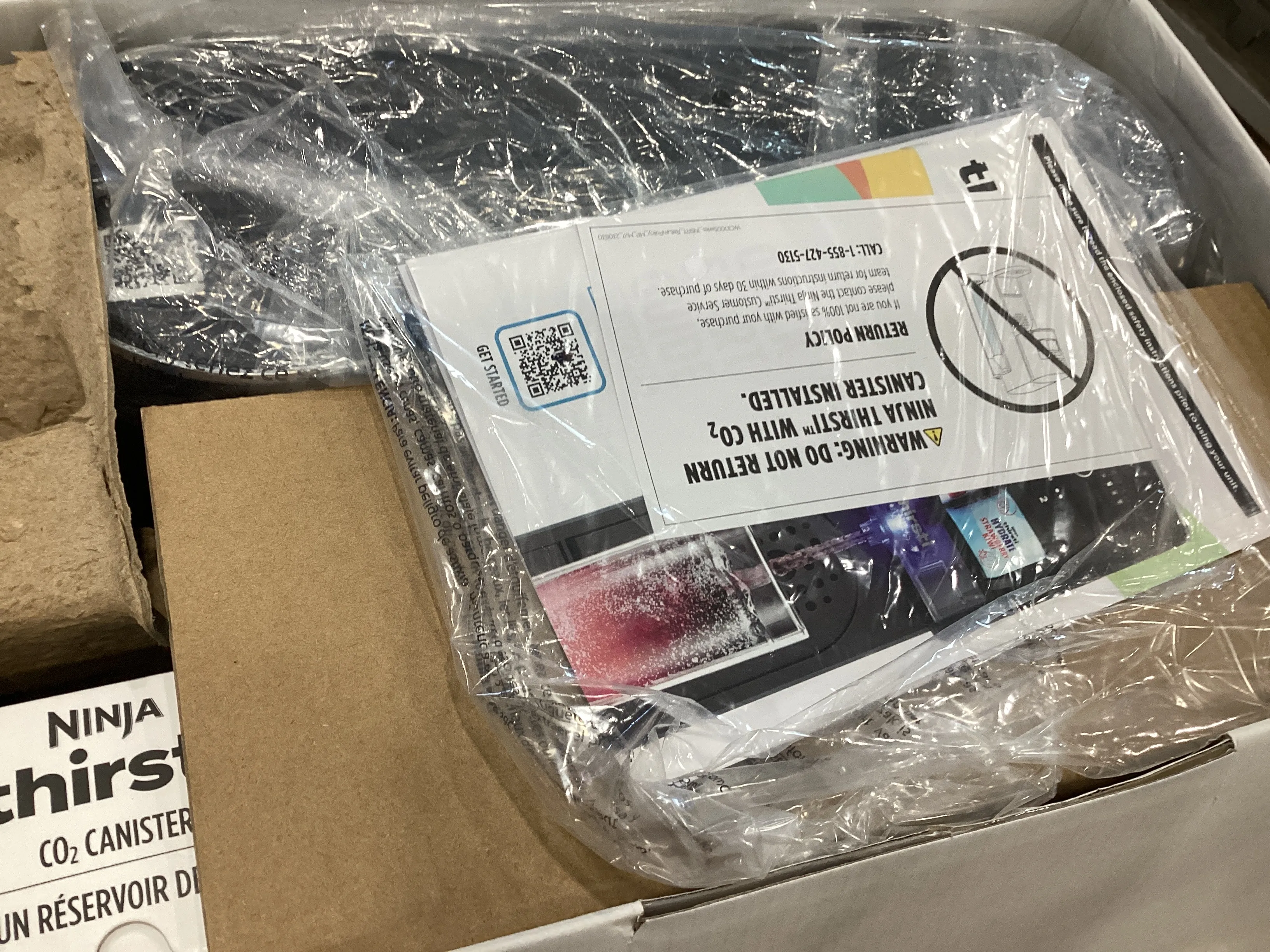 Ninja Thirsti Sparkling Drink System, One Size, Black (See Description) - Kaedas