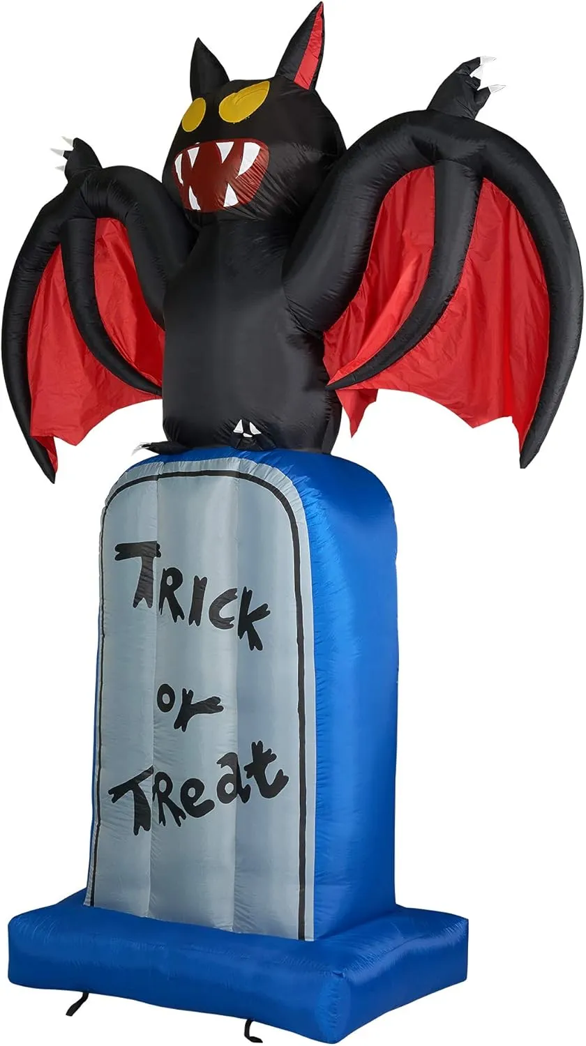 10ft Inflatable Bat on Tombstone with Lights - Kaedas