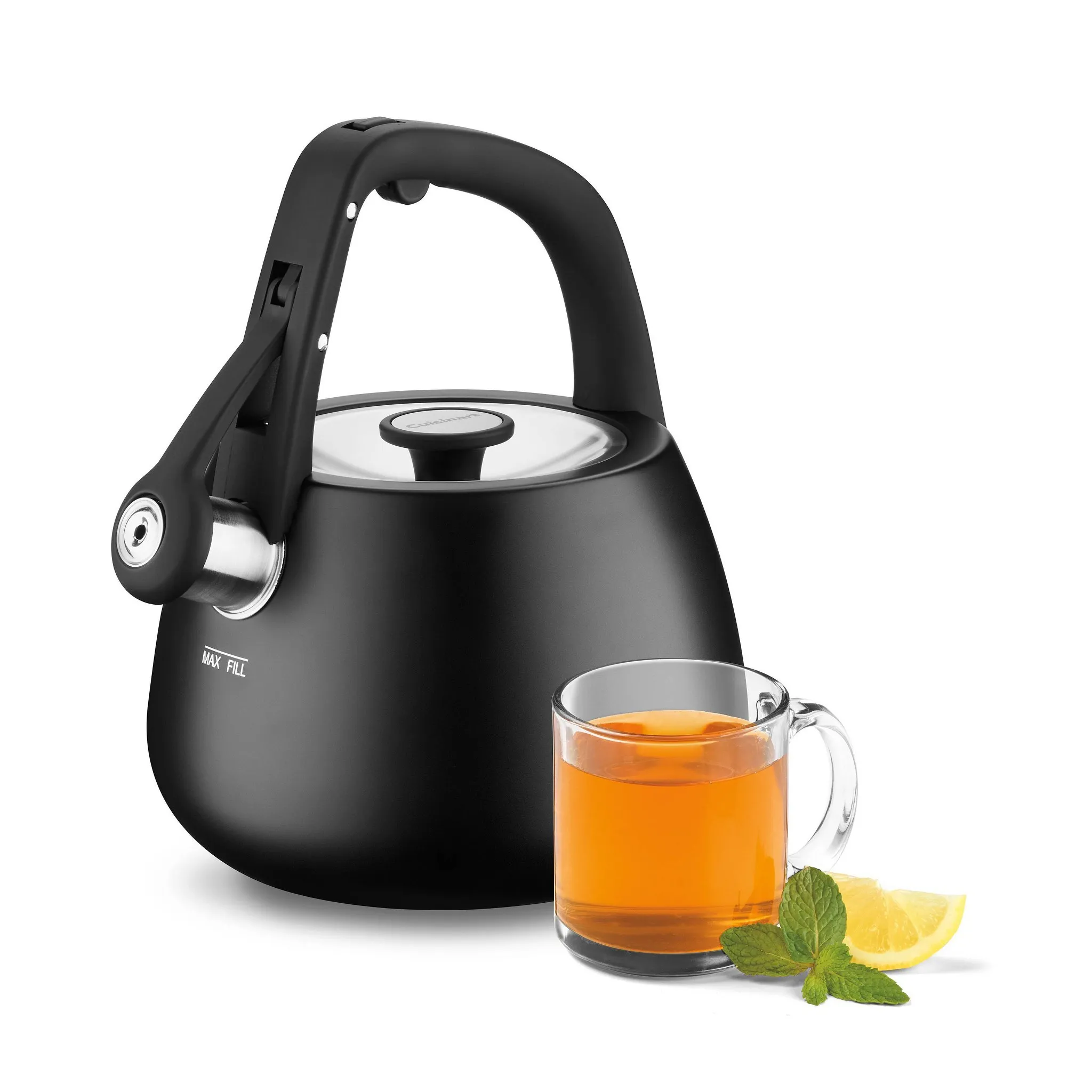 2qt Stainless Steel Stovetop Kettle- Matte Black - Kaedas