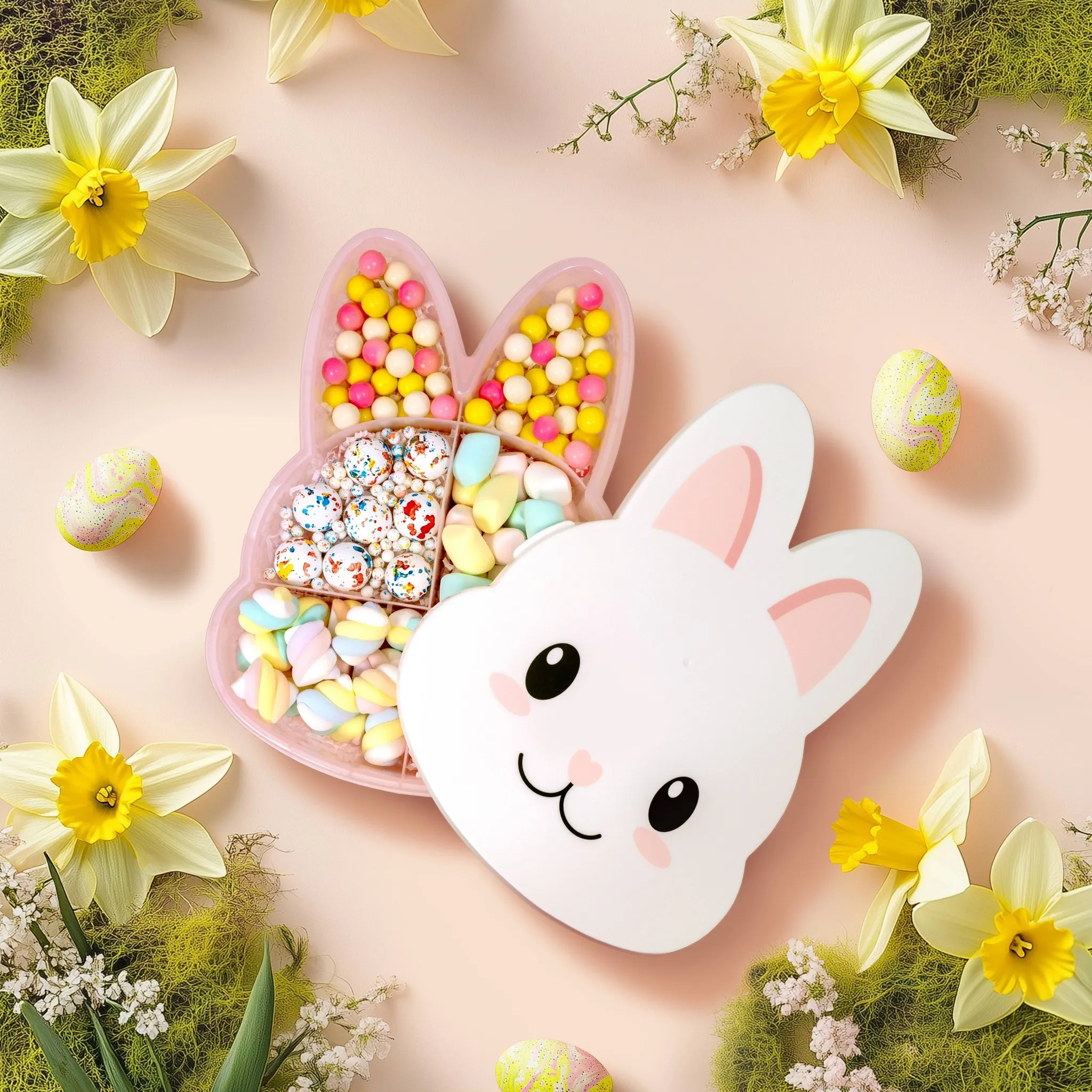 Cook With Color Bunny Snack Box Food Storage Container Pink - Kaedas