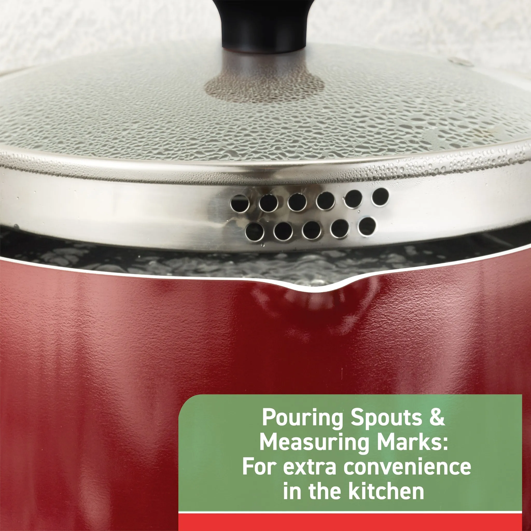 12pc Simply Cook Nonstick Cookware Set Red - Kaedas