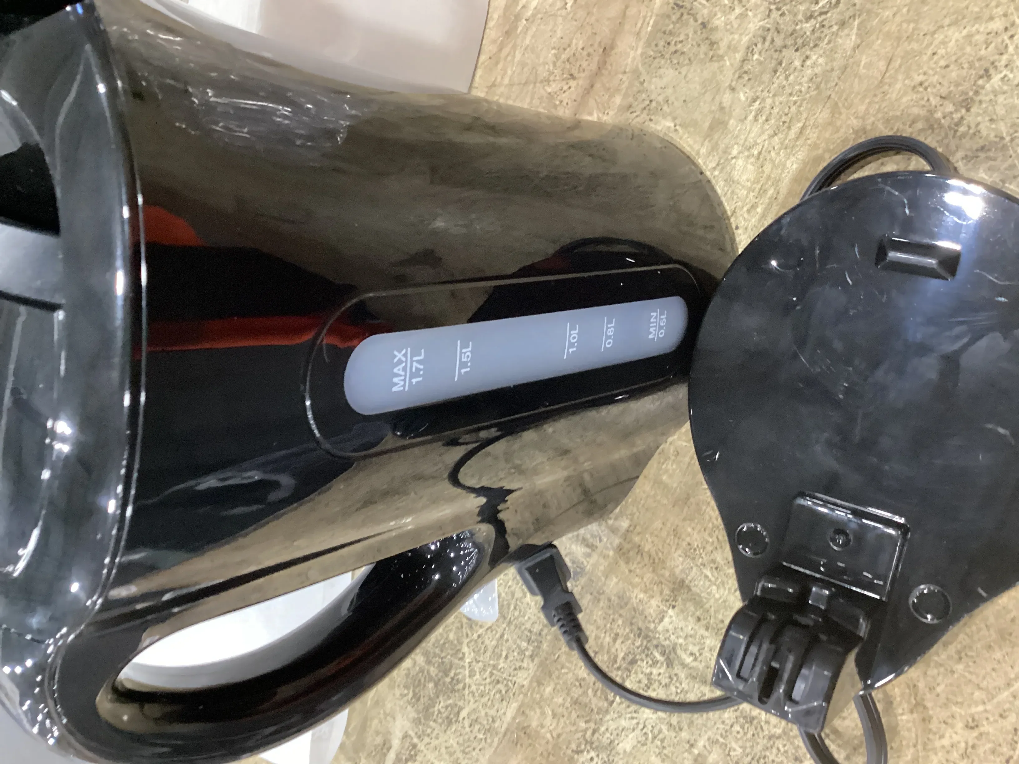 1.7L Electric Kettle - Black (See Description) - Kaedas