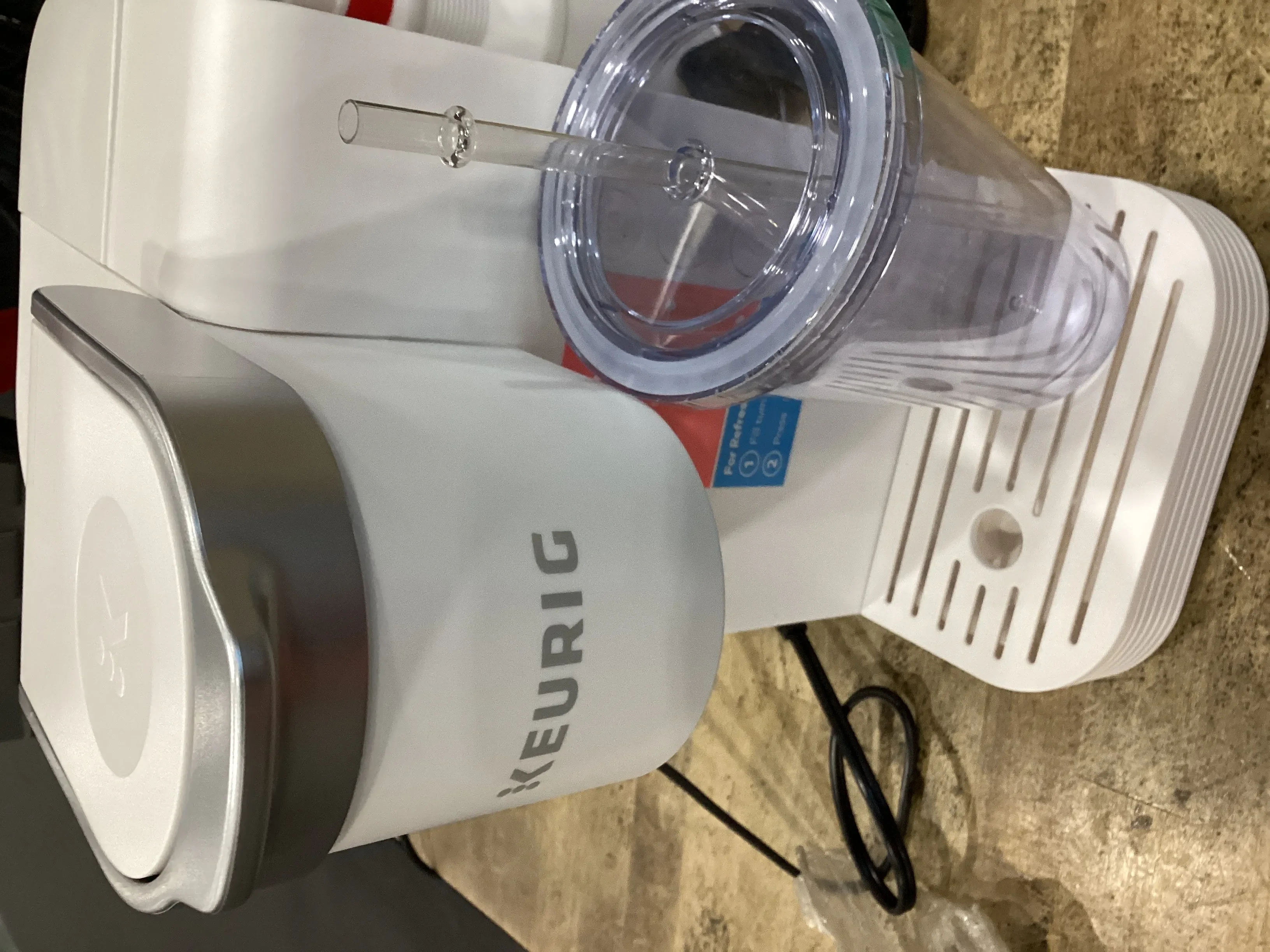 K-Iced Essentials Iced and Hot Single-Serve K-Cup Pod Coffee Maker - White (See Description) - Kaedas