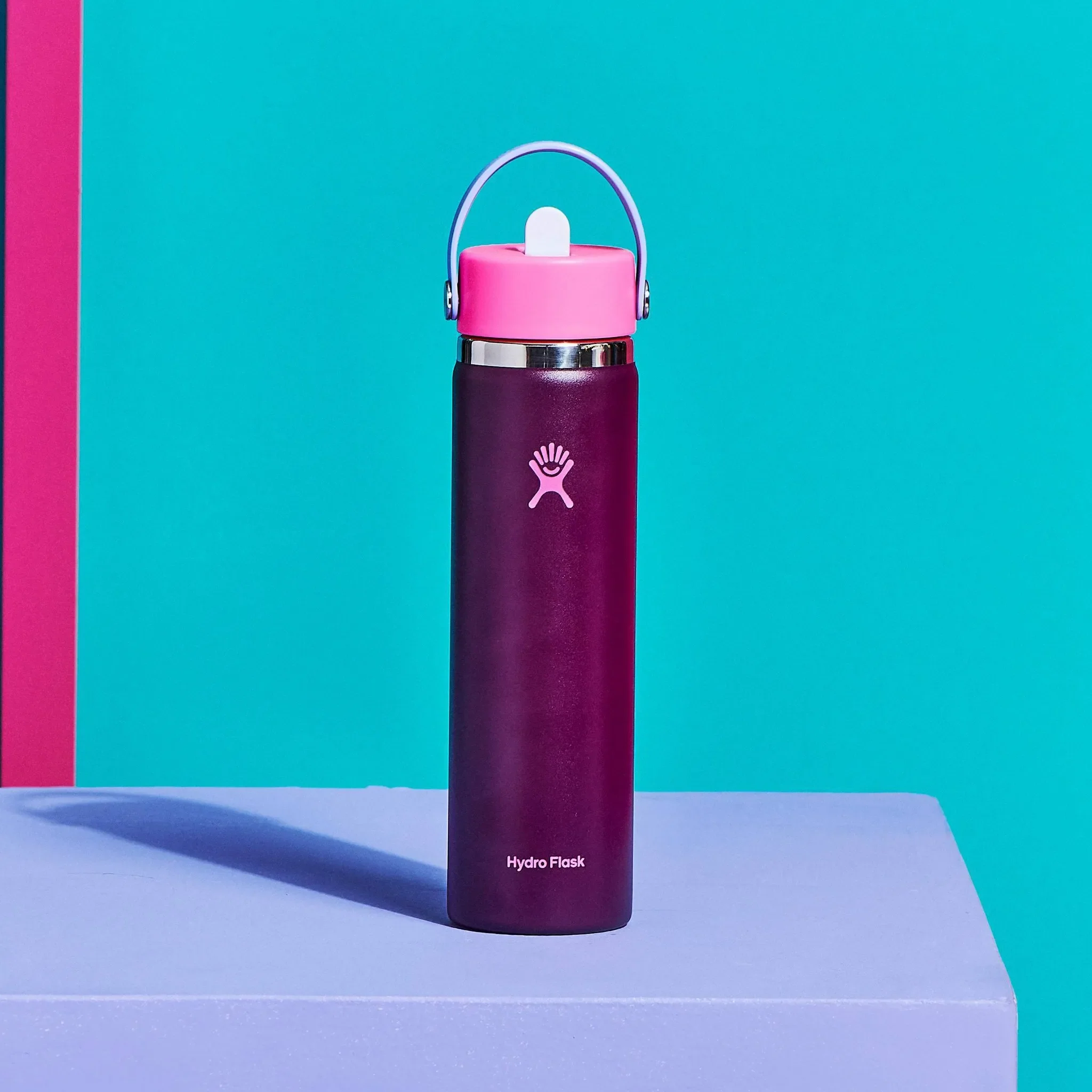 Hydro Flask 24oz Wide Mouth Flex Straw Water Bottle Sugar Plum (See Description) - Kaedas